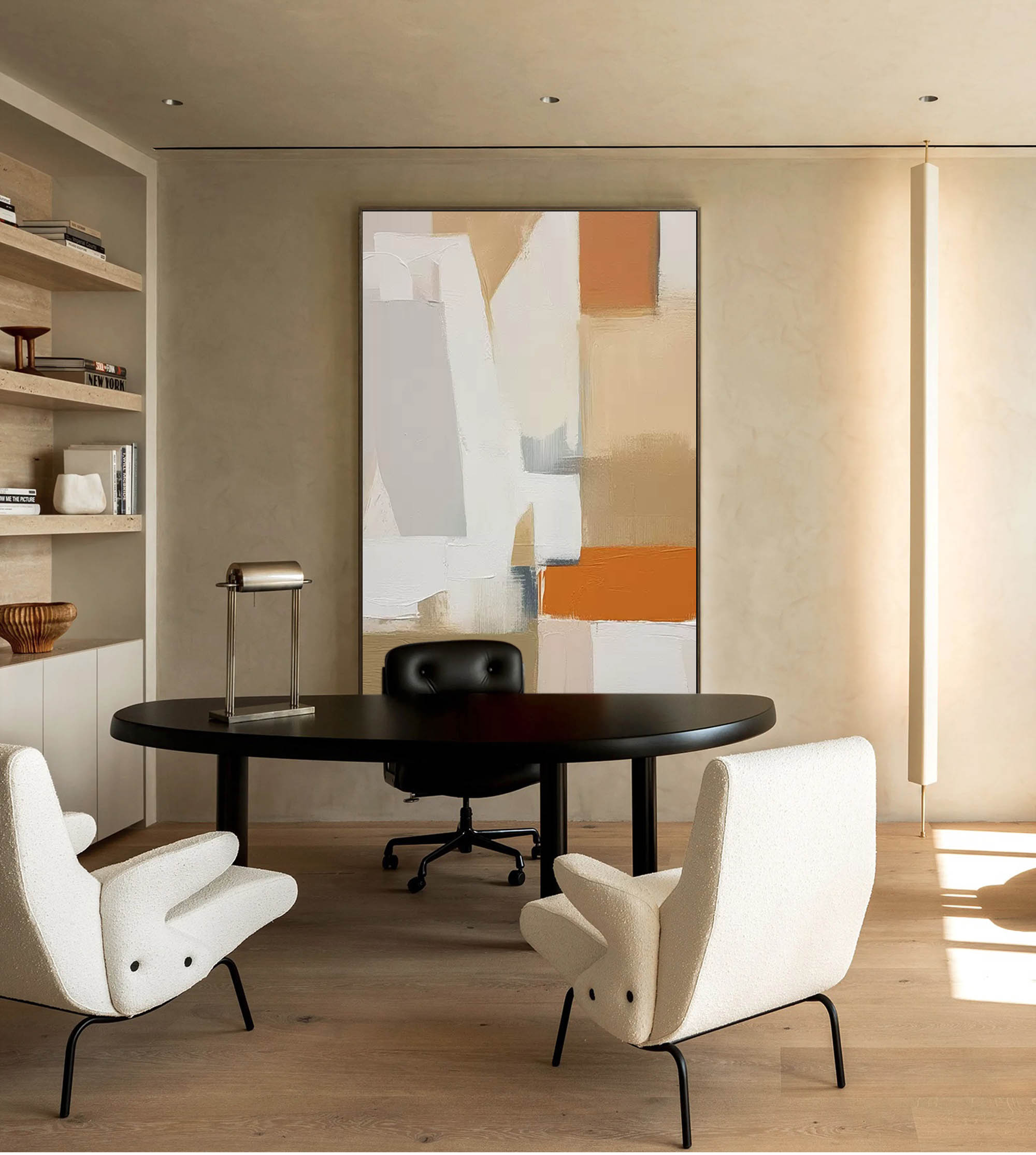 Wallart Neutral Tones Geometric Abstract Art