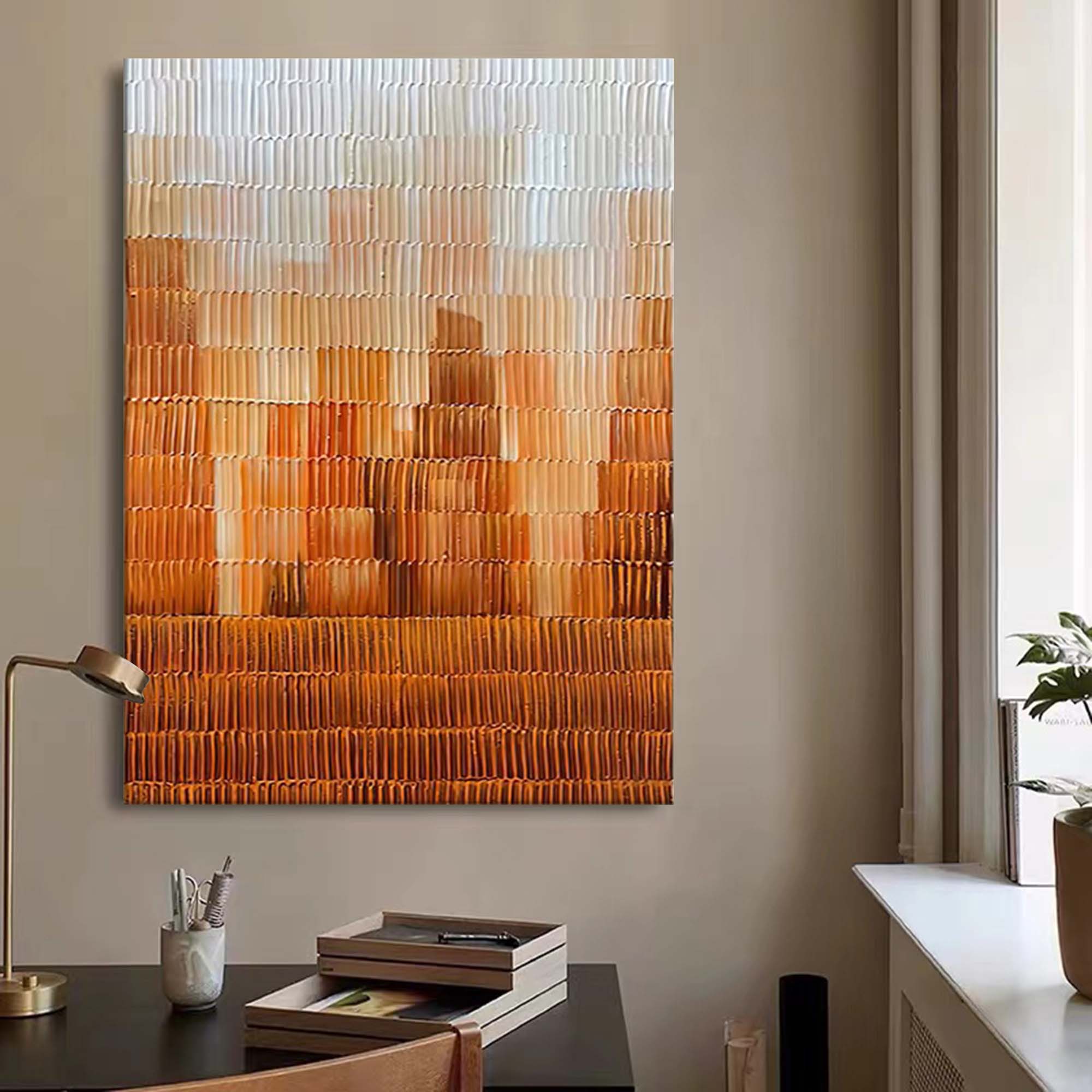 Wallart Textured Amber Horizon