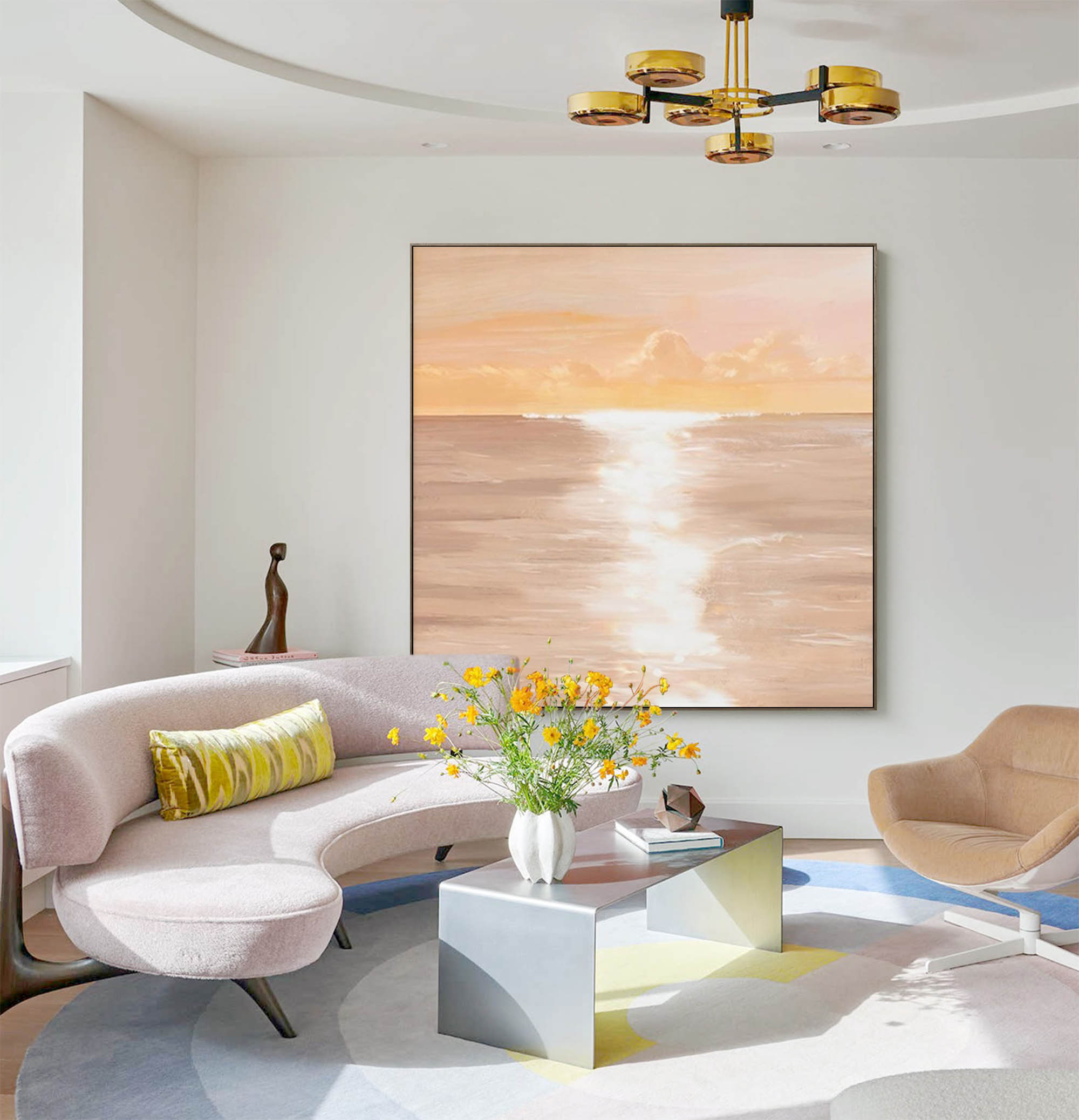 Wallart Golden Horizon at Sunset