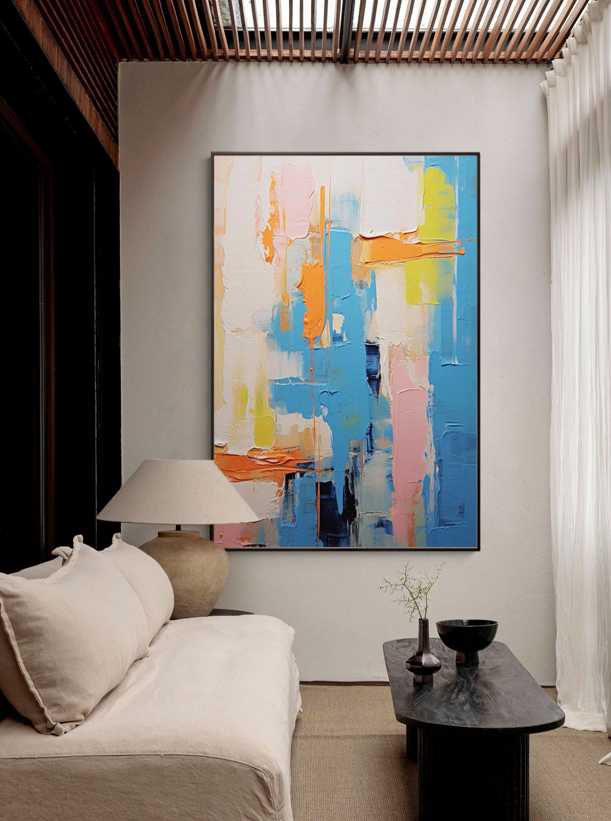 Wallart Vibrant Layers: Abstract Color Play