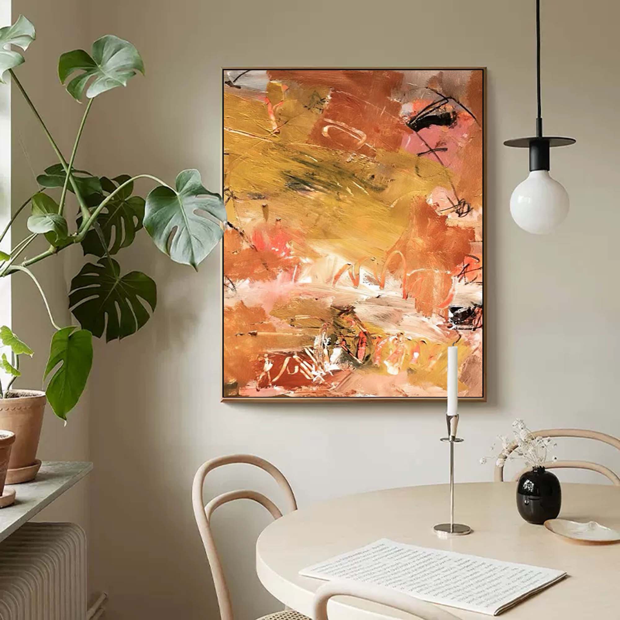 Wallart Earthy Abstract Textured Oil Art