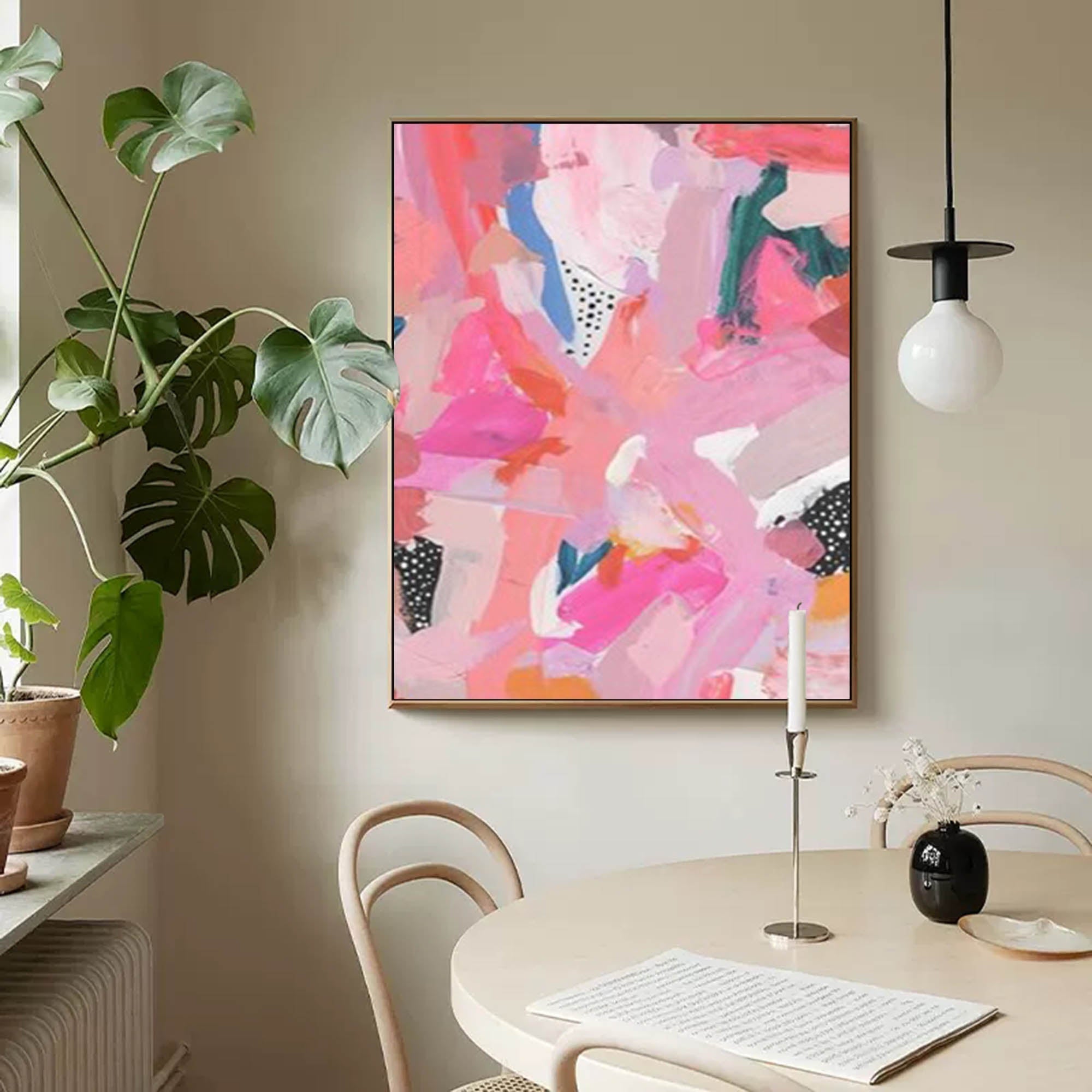 Wallart Vibrant Play of Pink