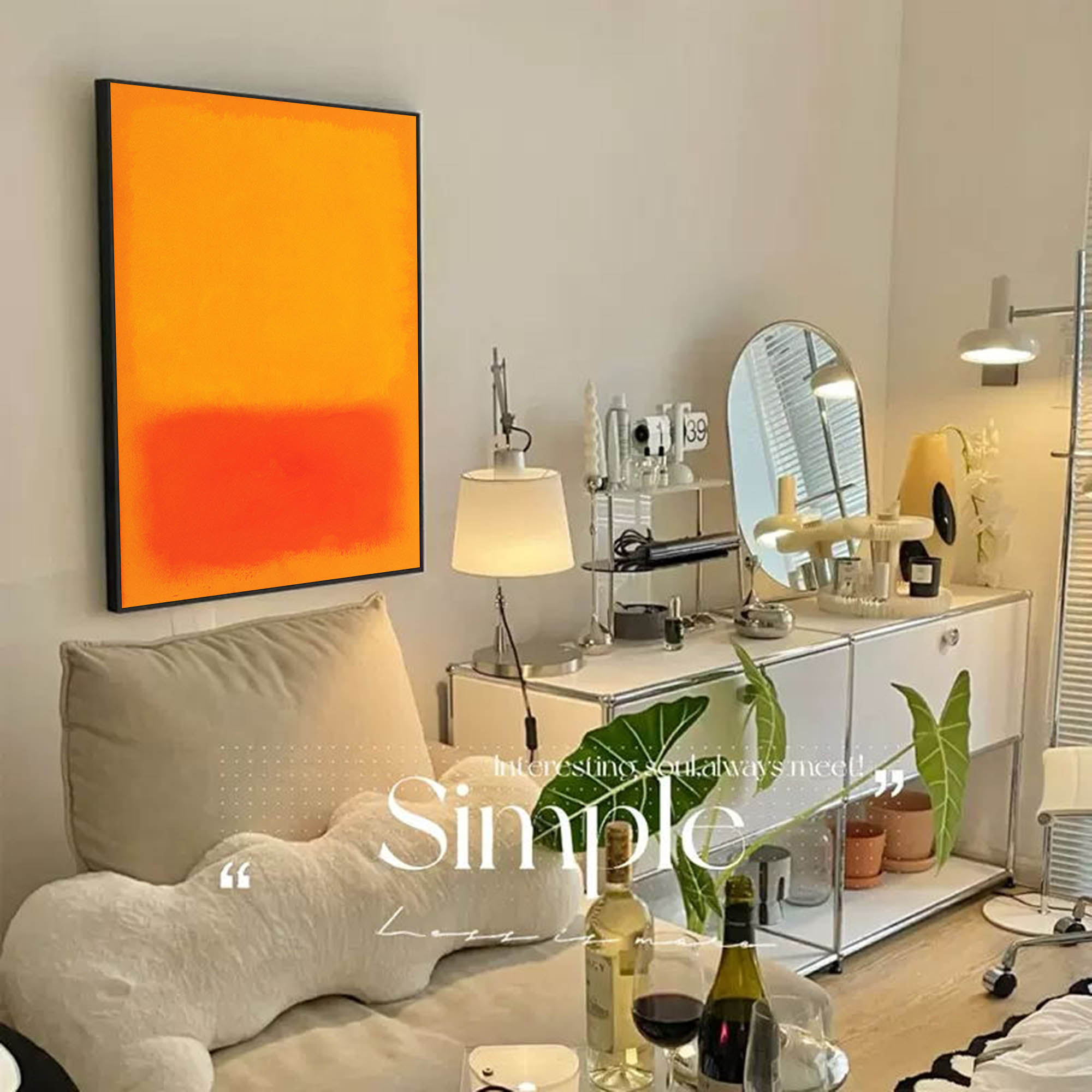 Wallart Bold Warm Toned Abstract Art
