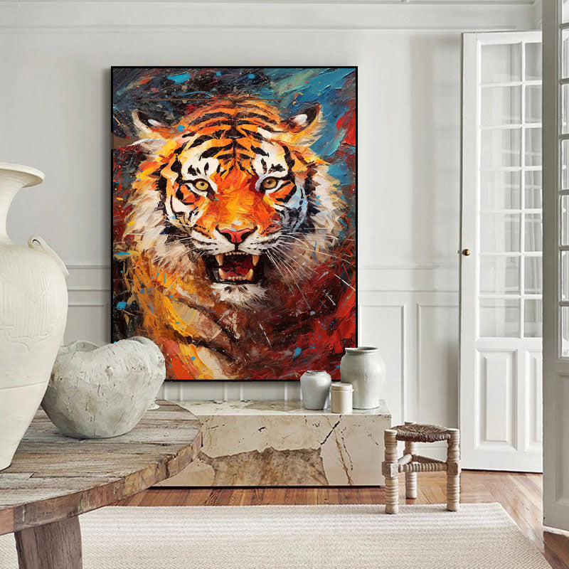 Wallart Fury Unleashed: Roaring Tiger