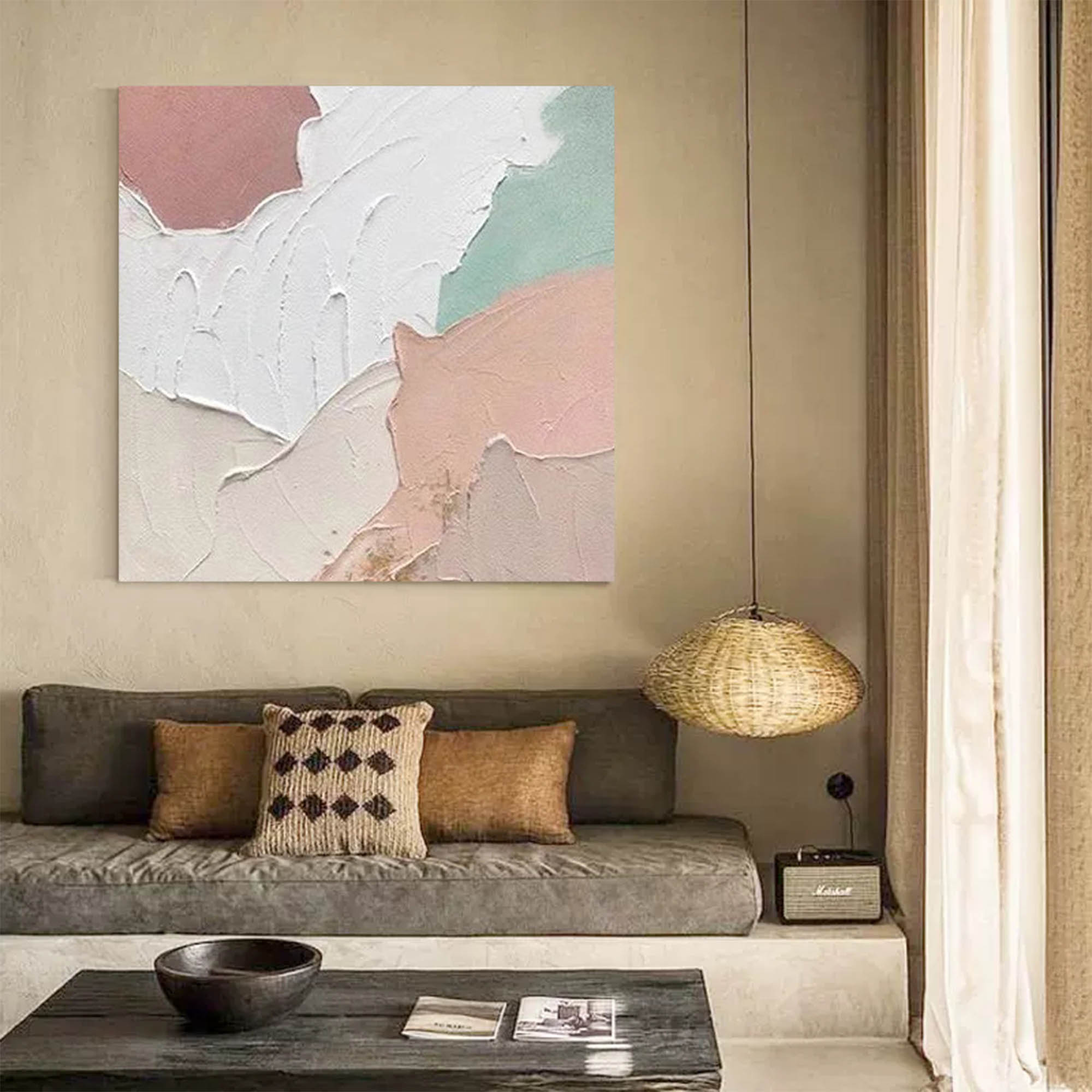Wallart Soft Neutrals Textured Abstract Canvas Art