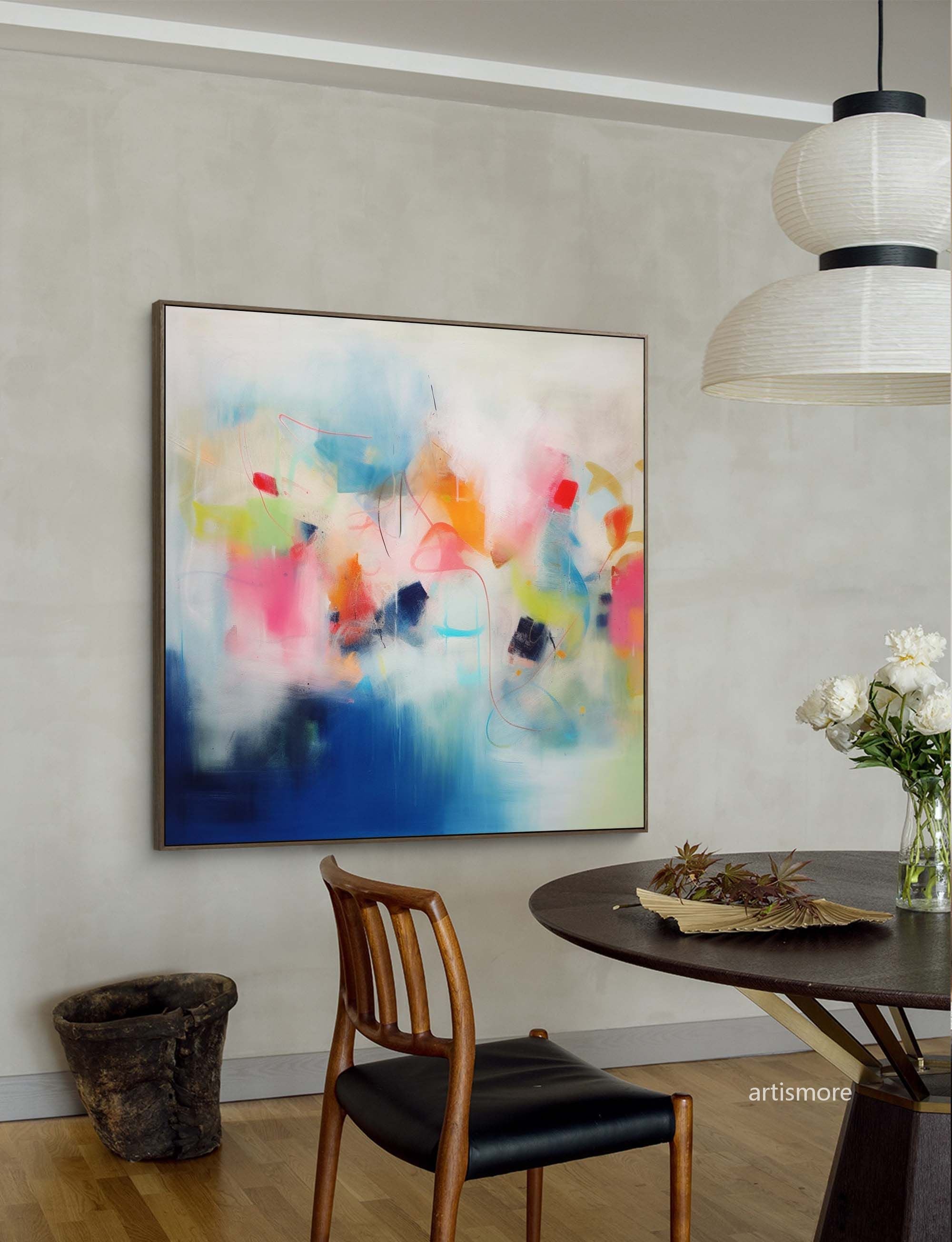 Wallart Vibrant Abstract Color Flow Art