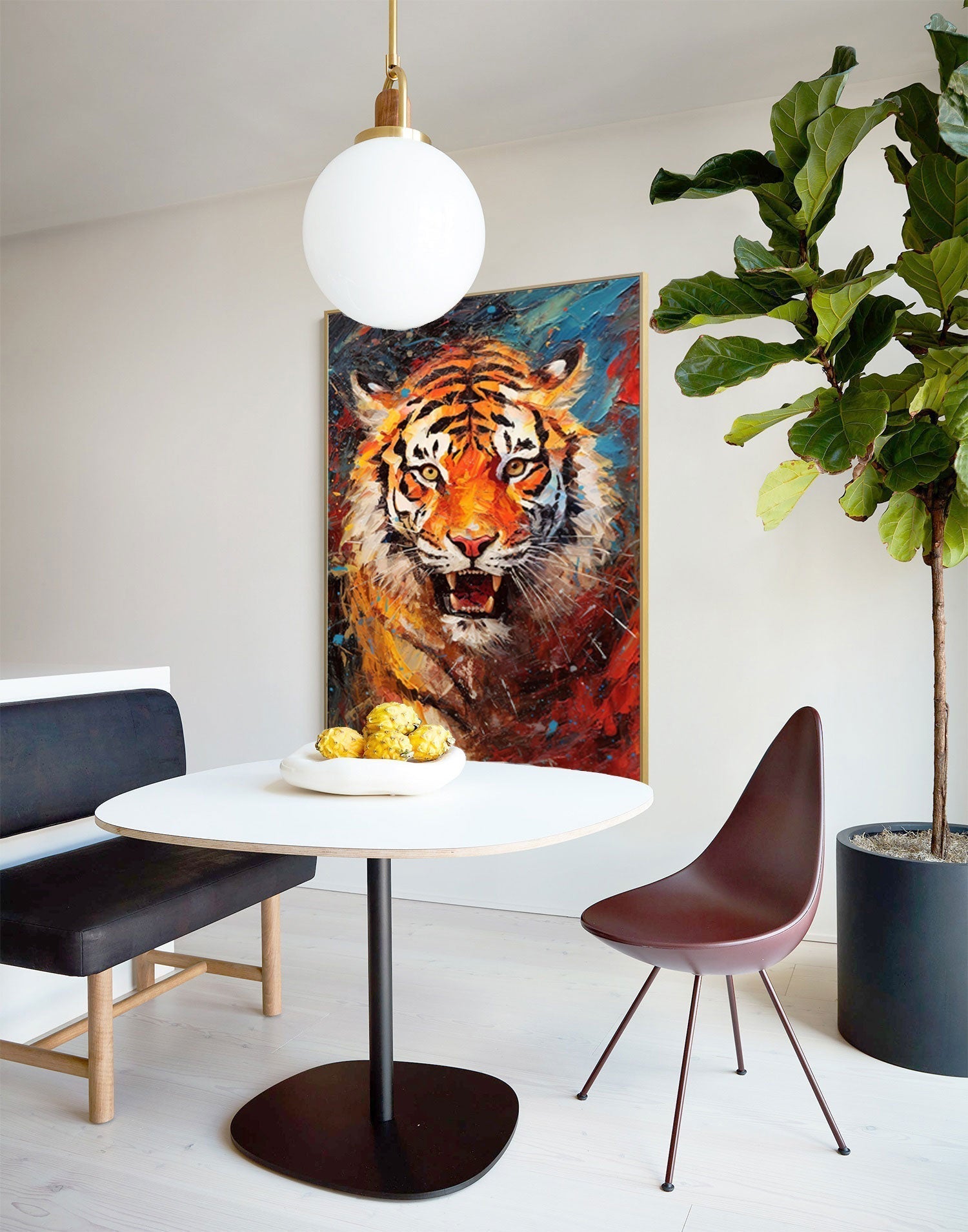 Wallart Fury Unleashed: Roaring Tiger