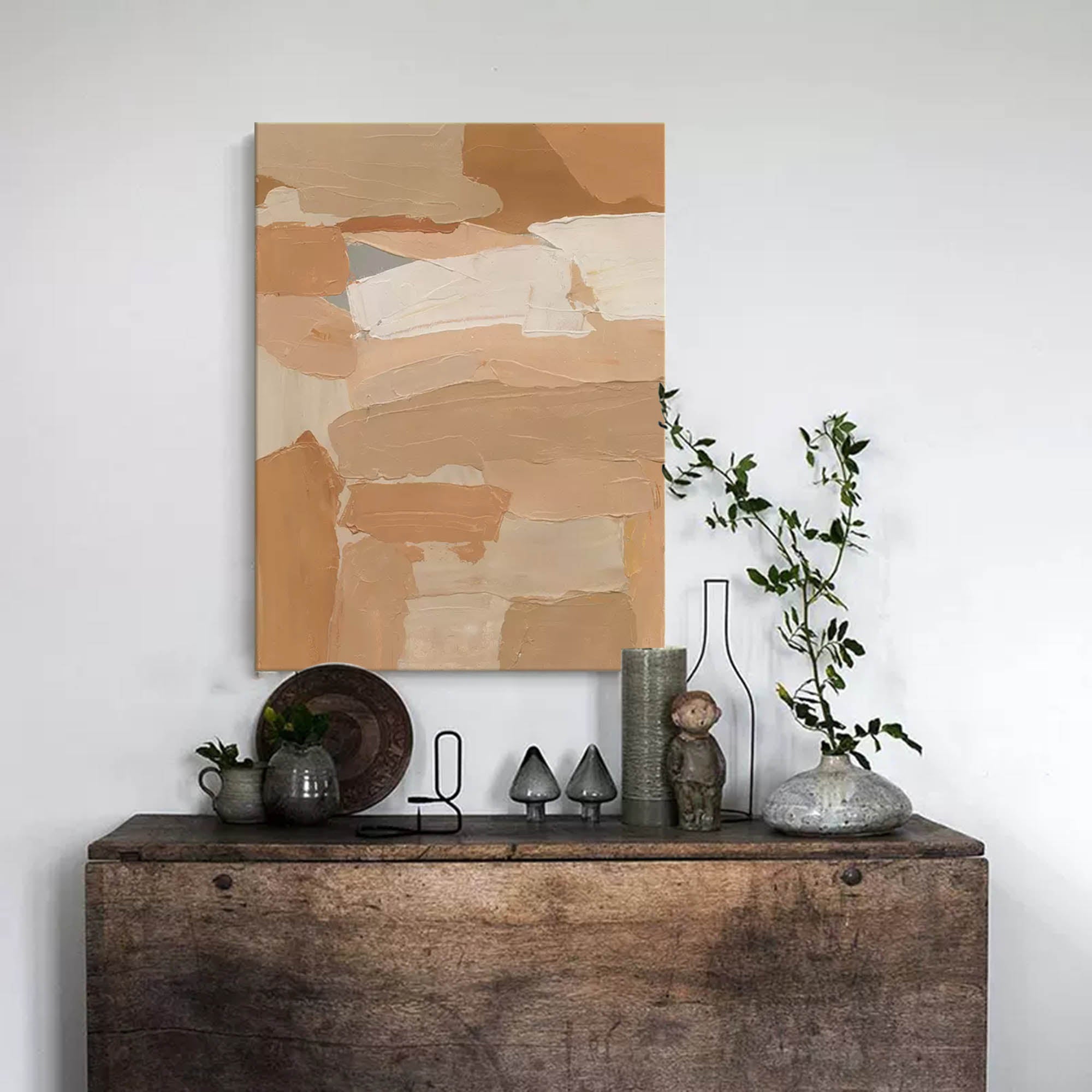 Wallart Earthy Abstract Textured Canvas Art
