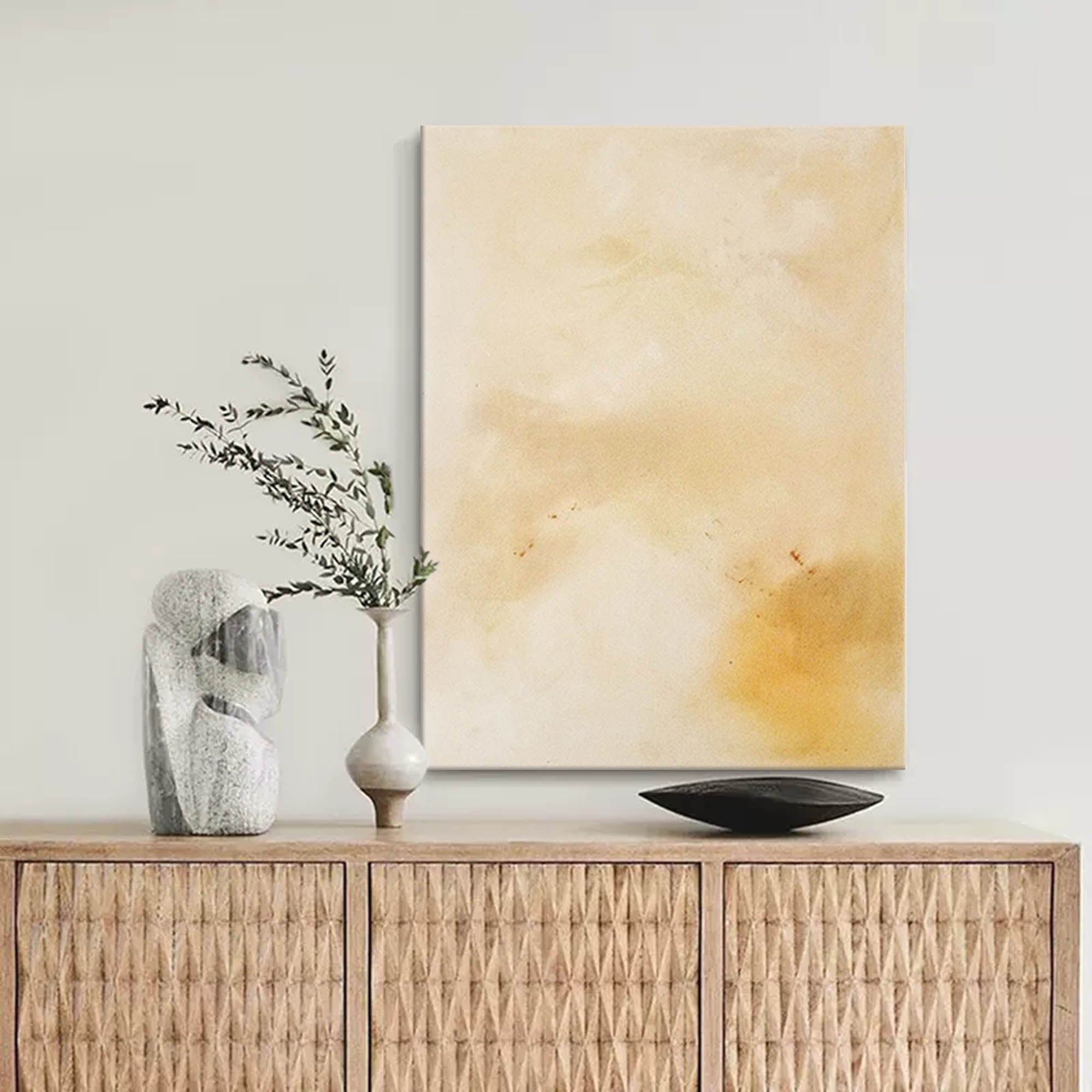 Wallart Neutral Minimalist Abstract Canvas