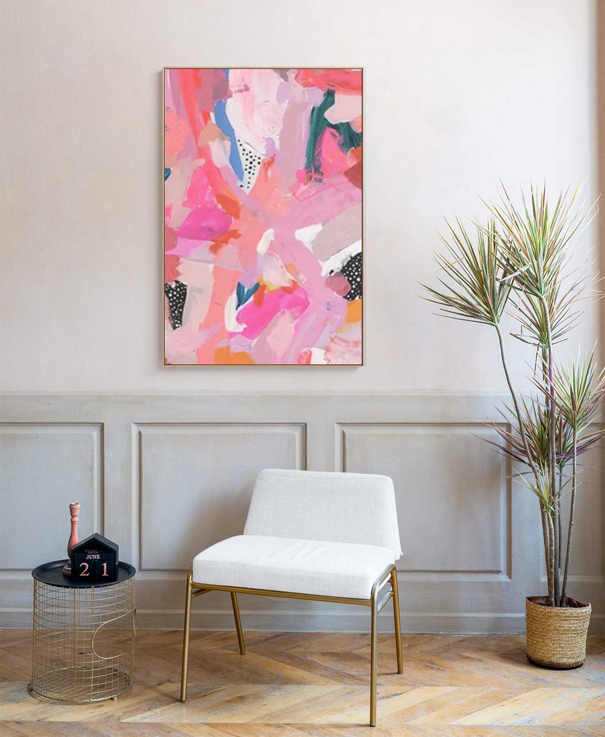 Wallart Vibrant Play of Pink