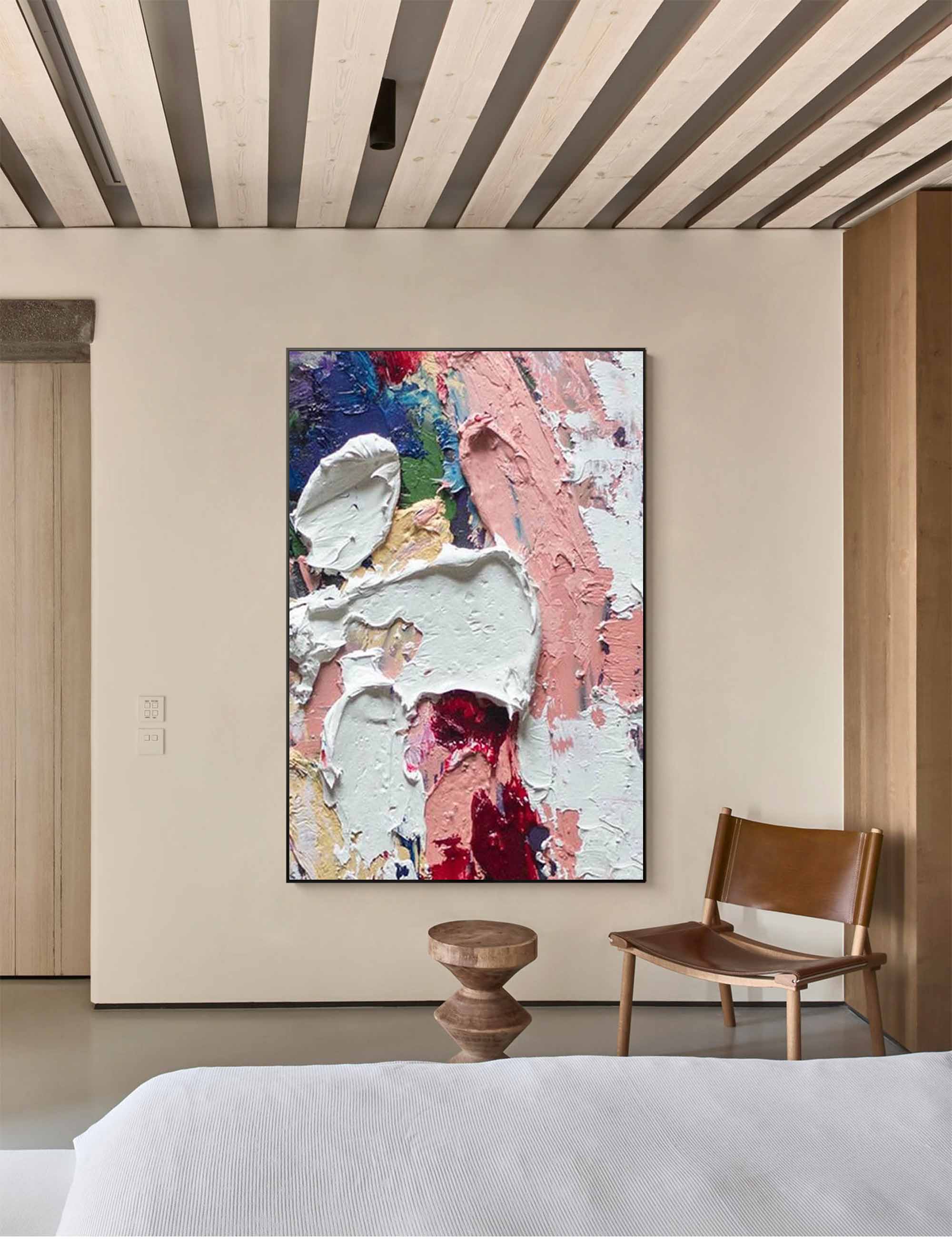 Wallart Soft Pastel Palette Knife Abstract Art