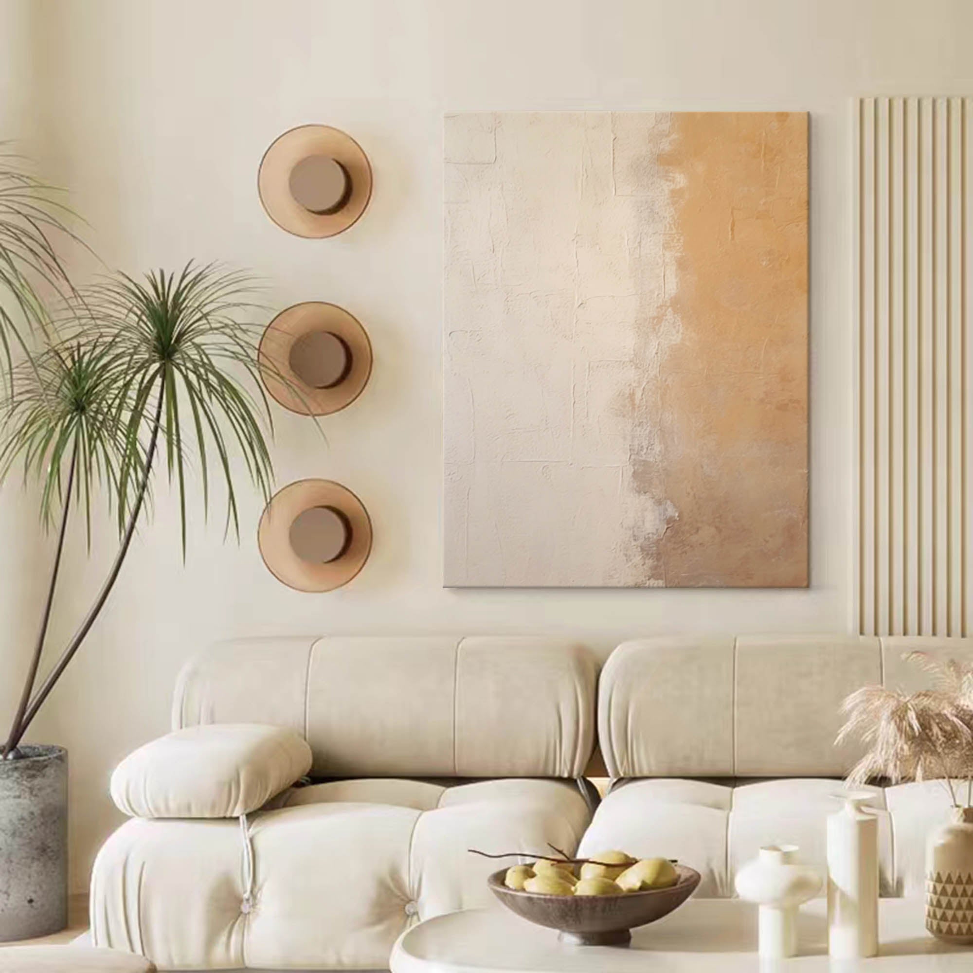 Wallart Subtle Earth Tones Abstract Art