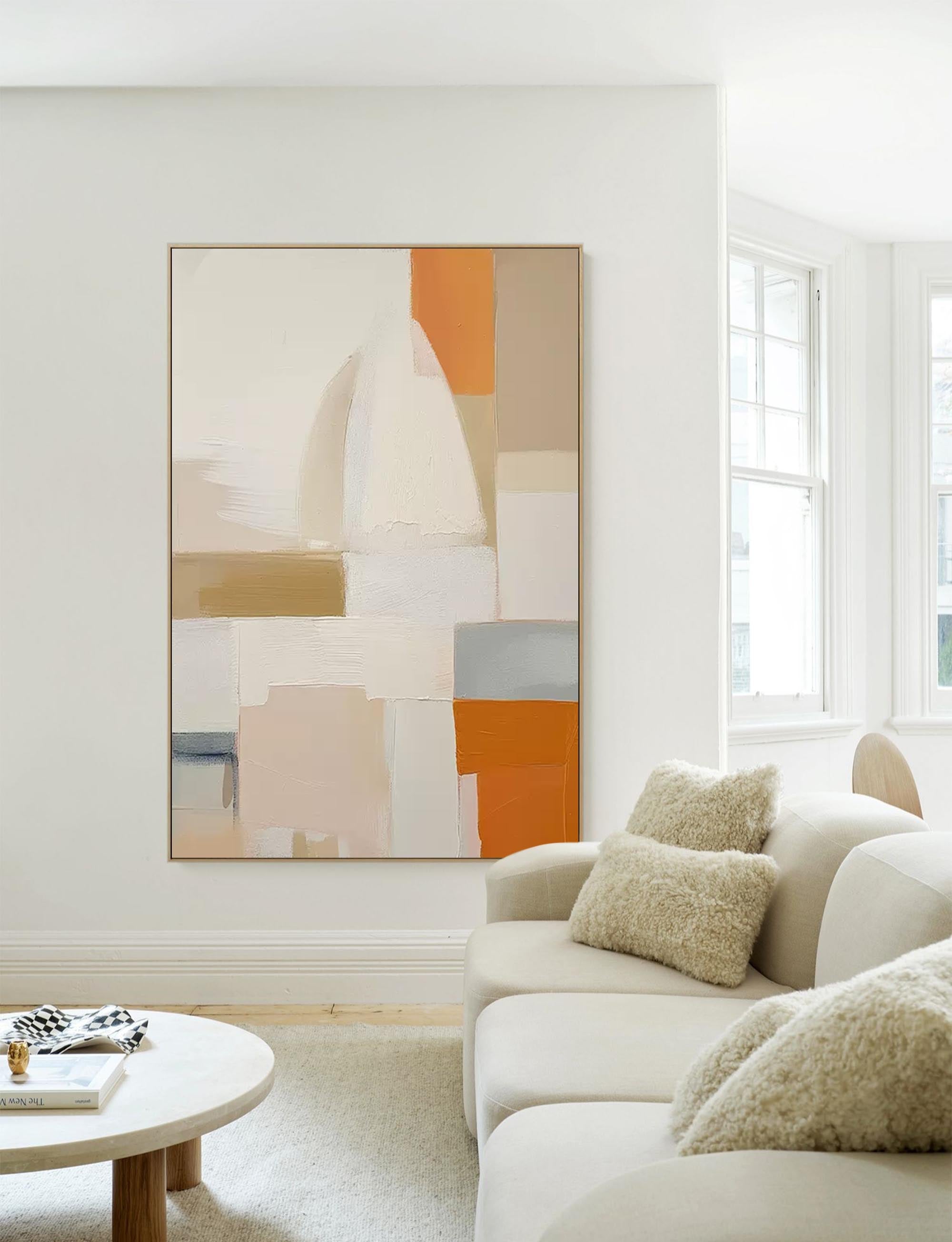 Wallart Warm Minimalist Geometric Abstract