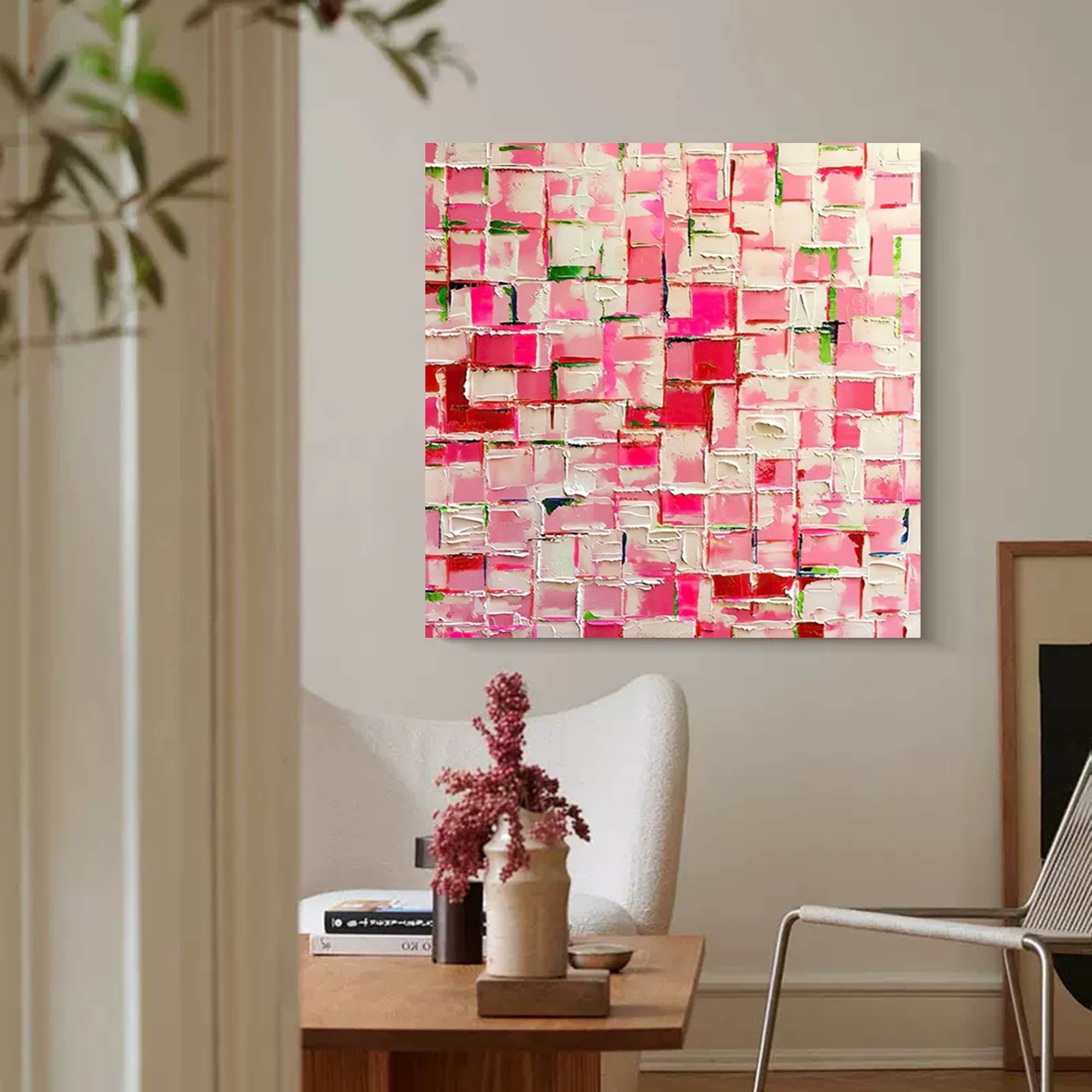Wallart Spring Mosaic in Pink