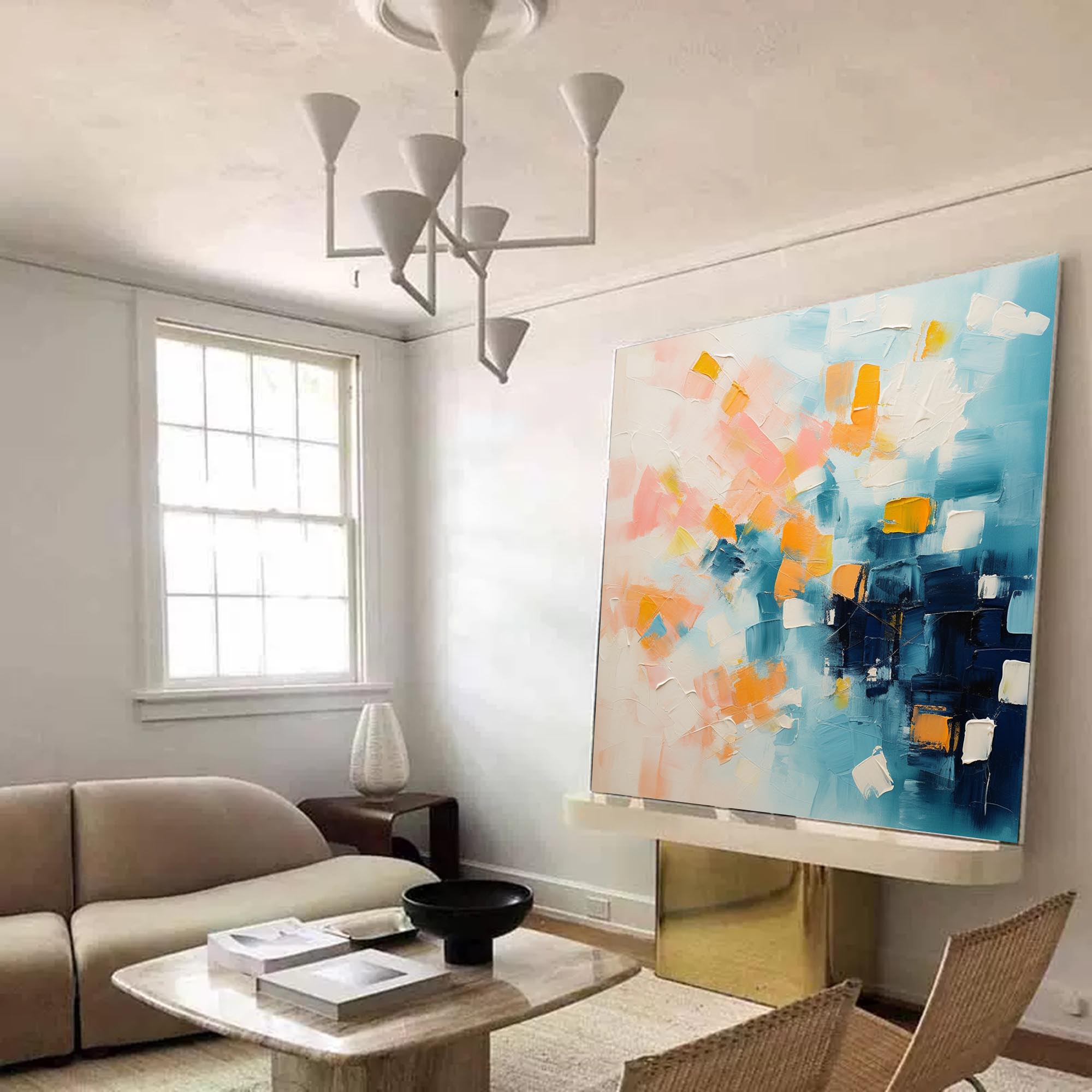 Wallart Soft Pastel Abstract Canvas Art
