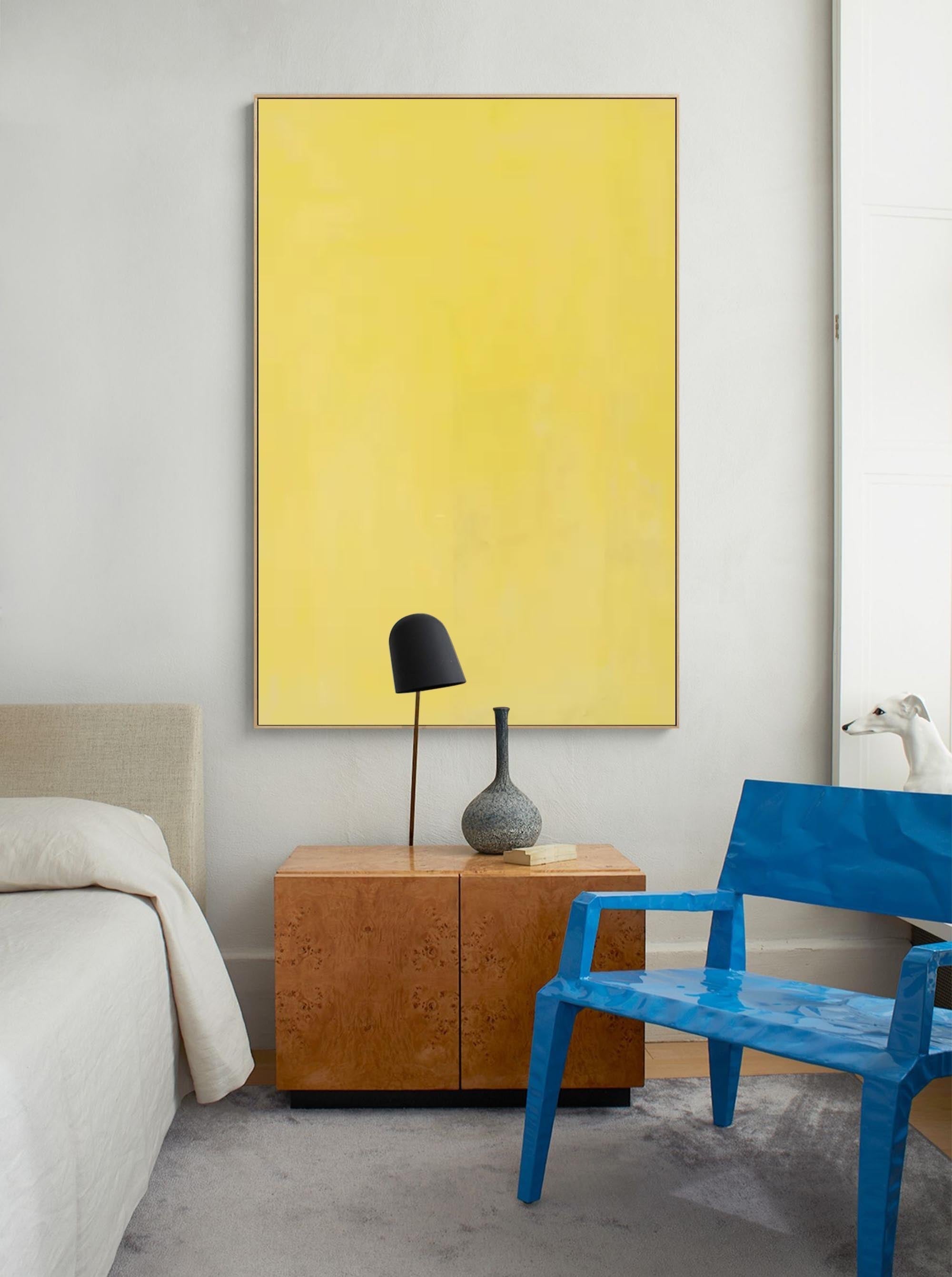 Wallart Minimalist Yellow Canvas Art