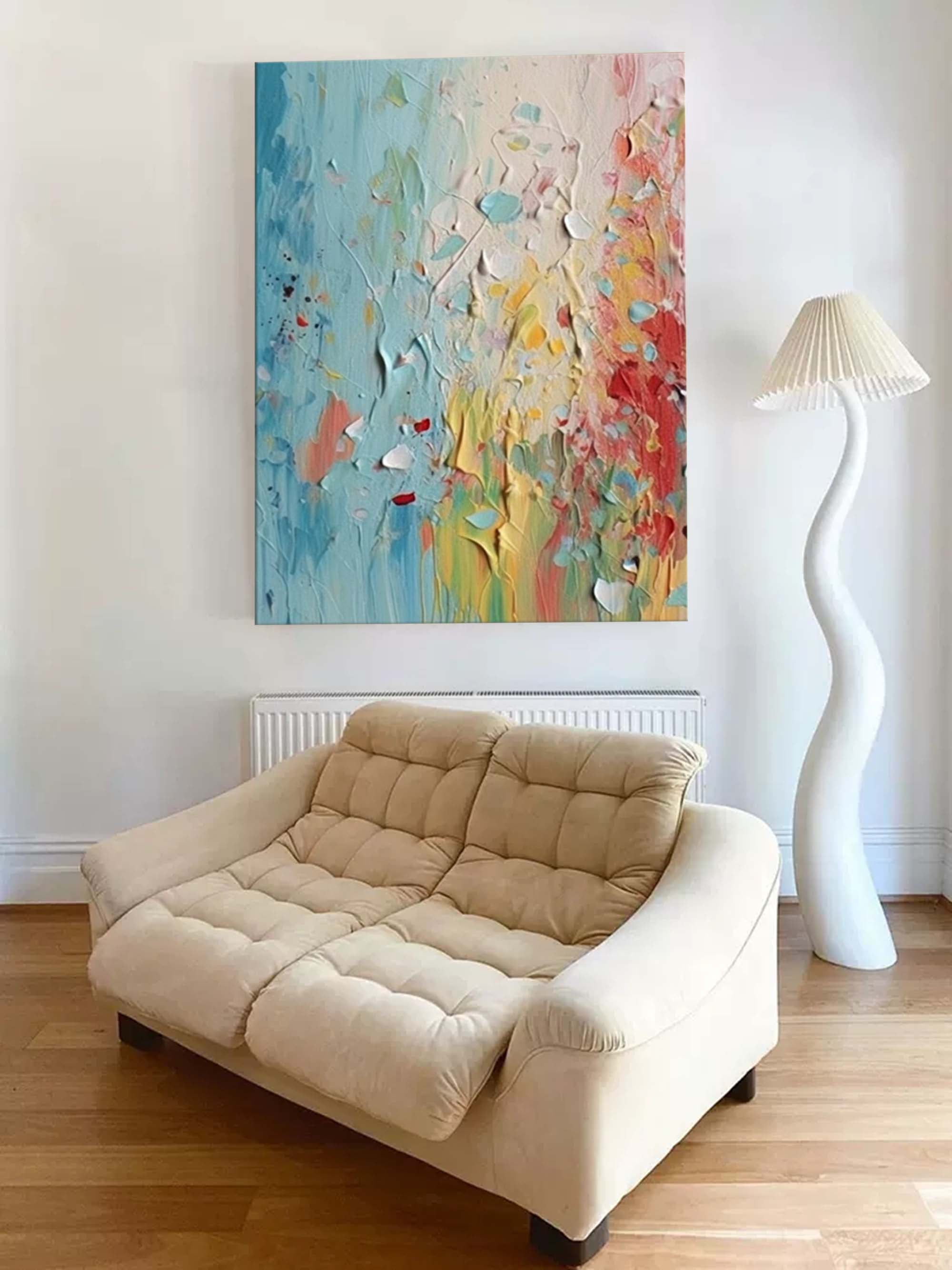 Wallart Vibrant Abstract Color Burst Art