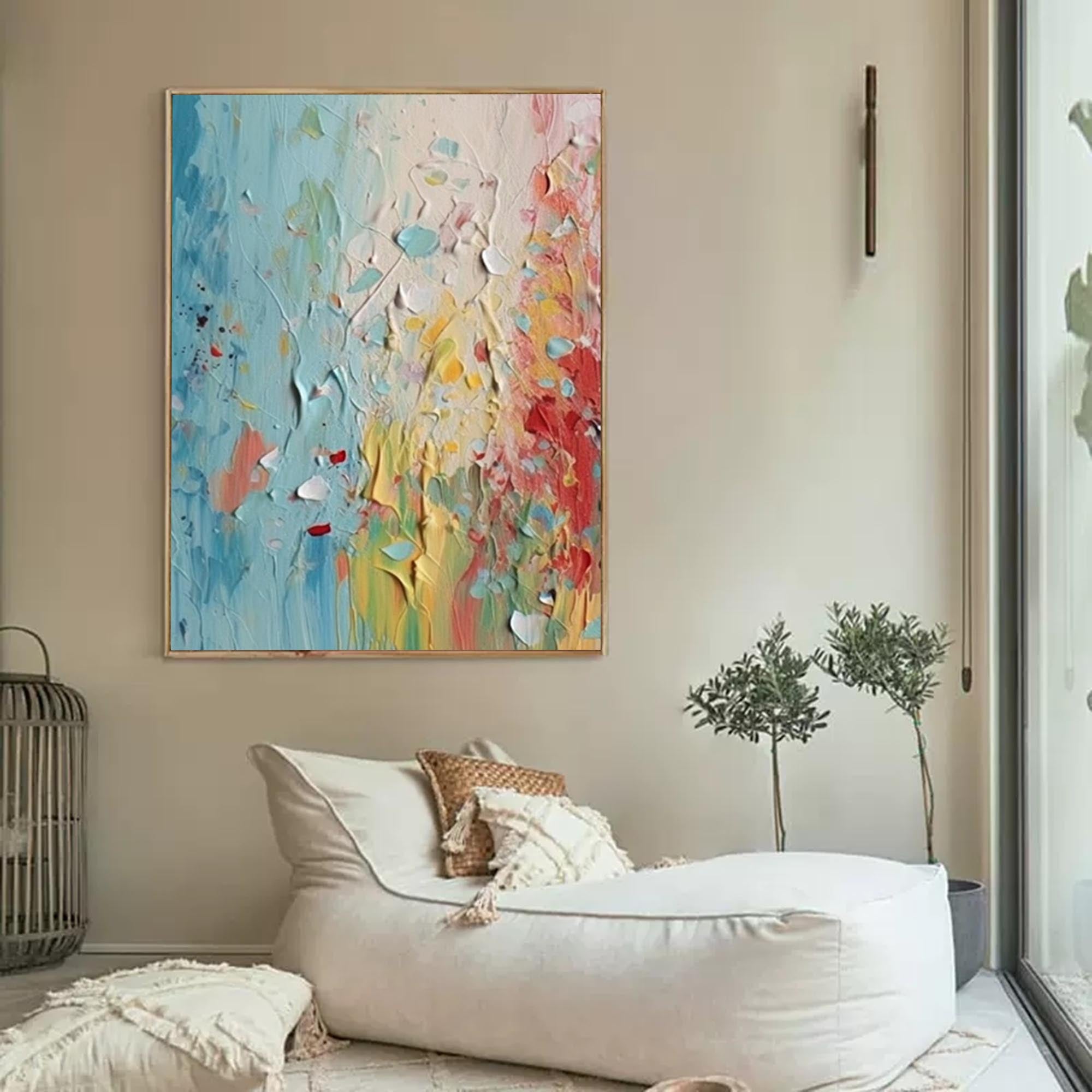 Wallart Vibrant Abstract Color Burst Art