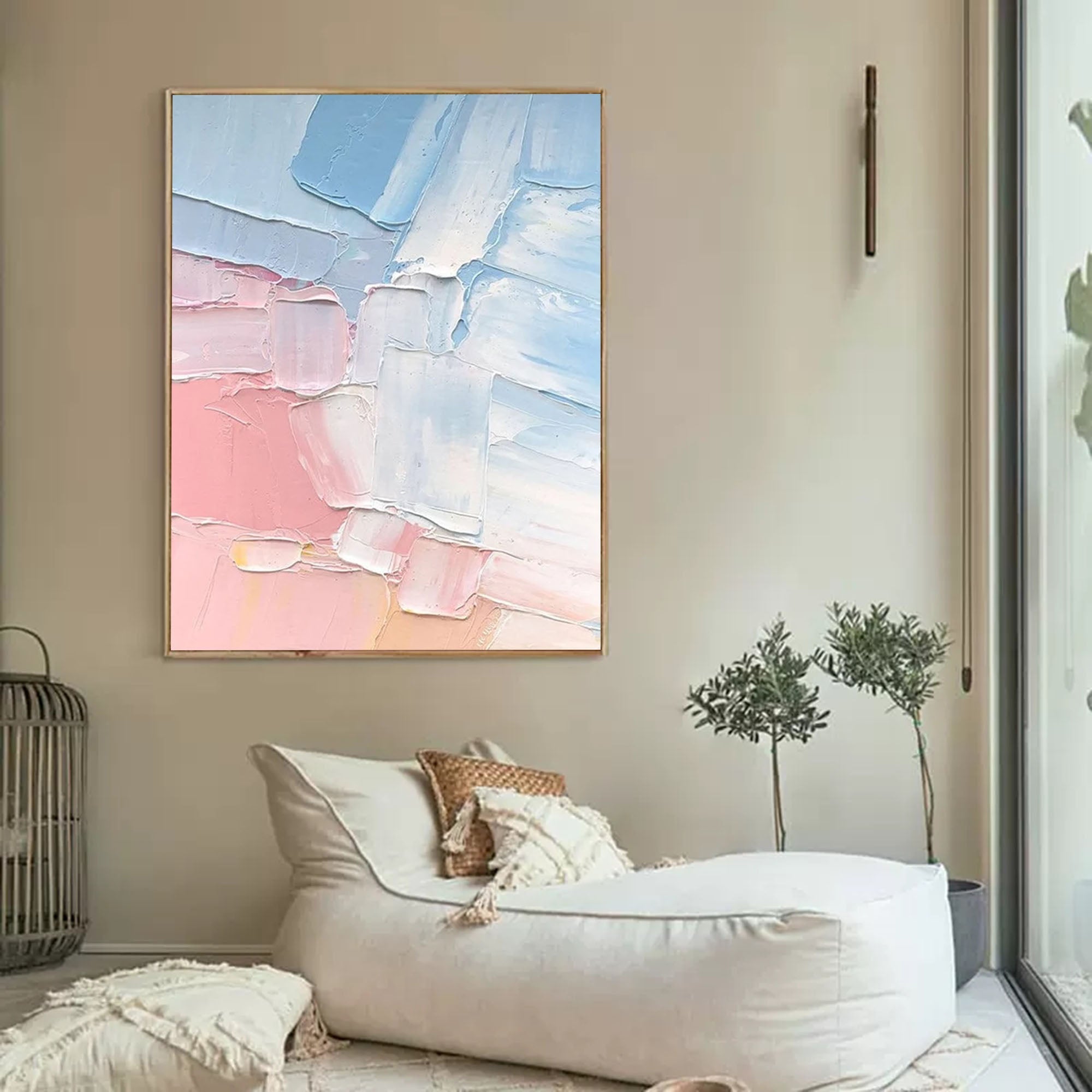 Wallart Soft Pastel Palette Knife Abstract Art