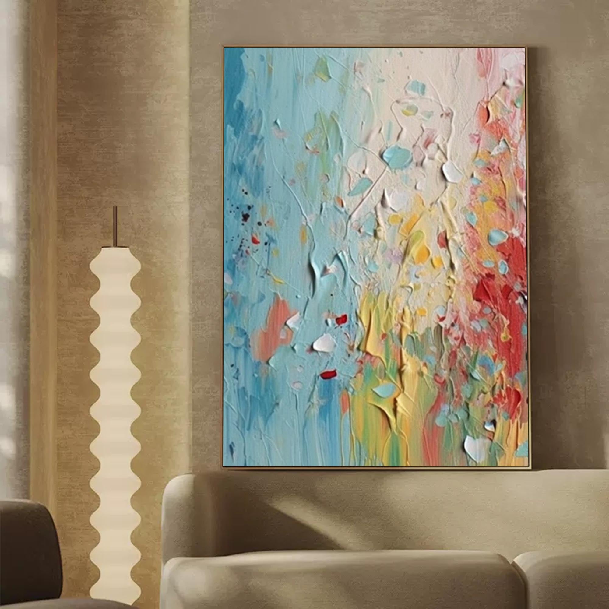 Wallart Vibrant Abstract Color Burst Art