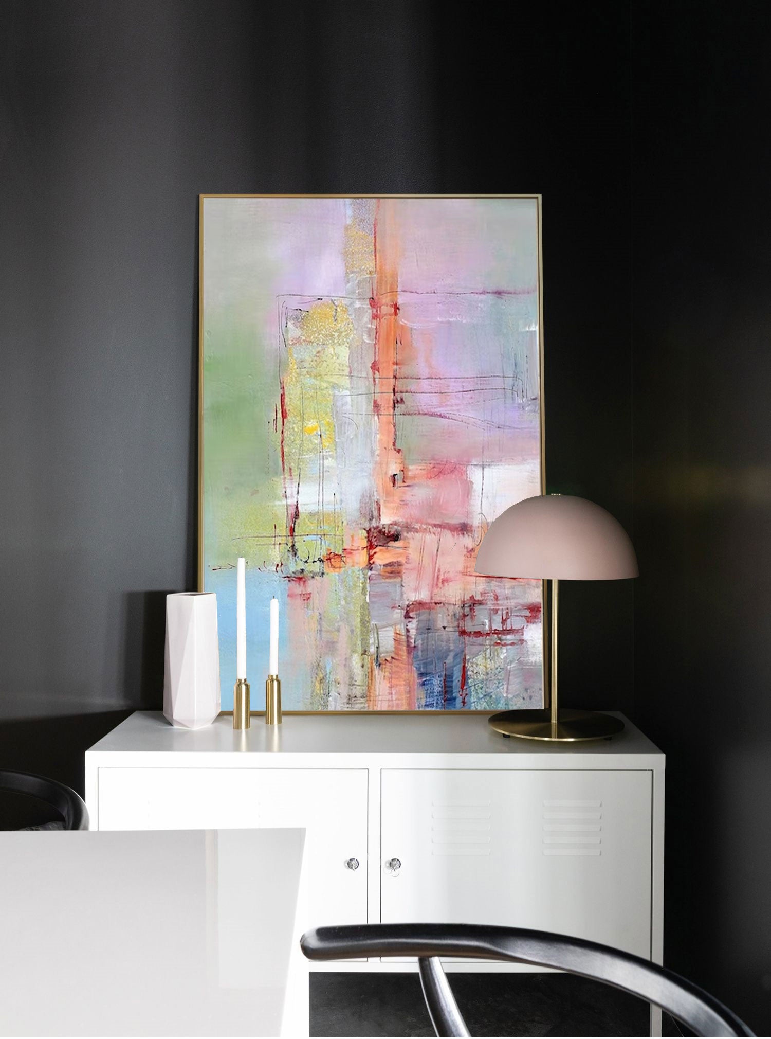 Wallart Pastel Abstract Textured Painting
