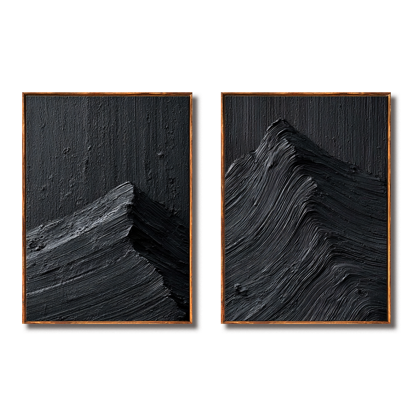Abstract texture mountain black 2P