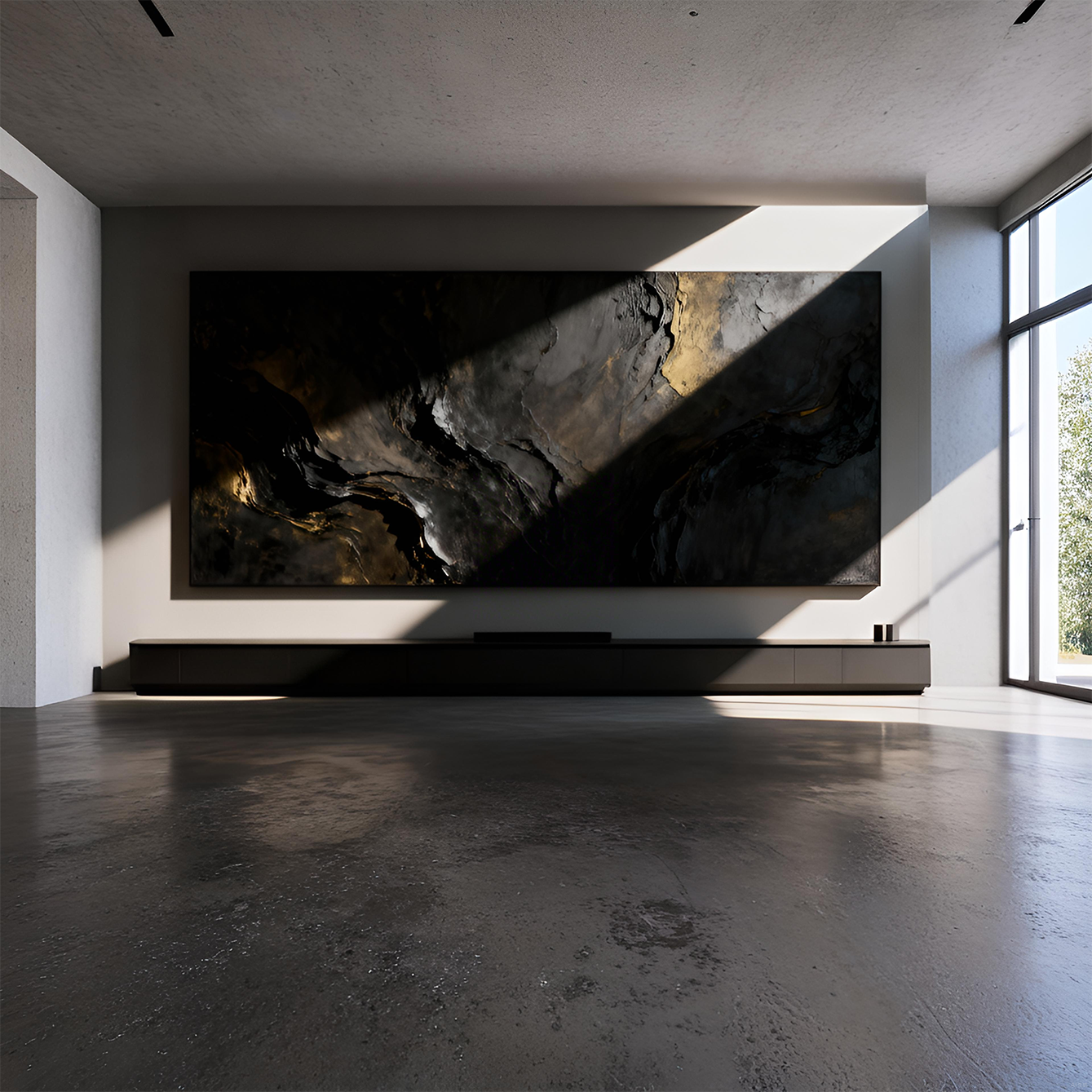 Abstract Wabi Texture Black