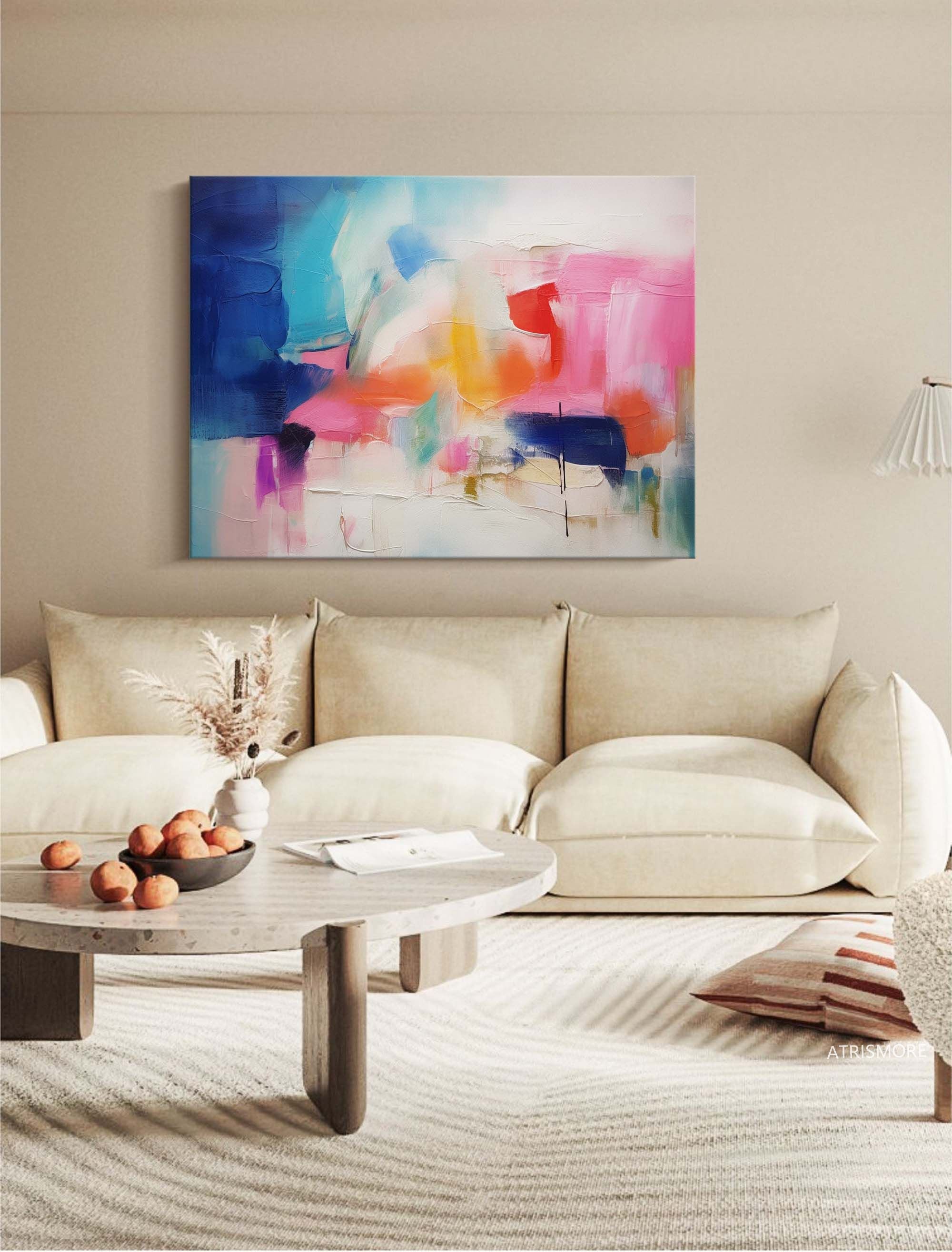 Wallart Bold Abstract Color Block Art