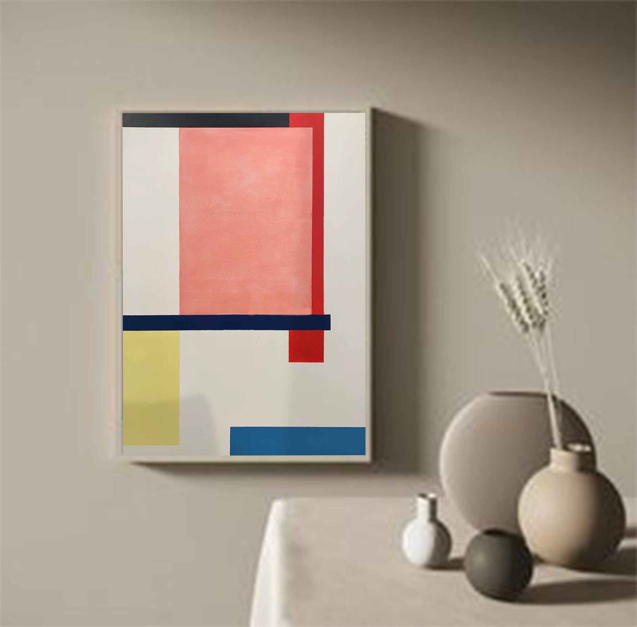 Wallart Minimalist Geometry: Bold Color Blocks