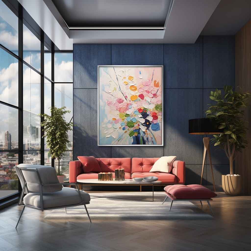 Wallart Vibrant Floral Symphony