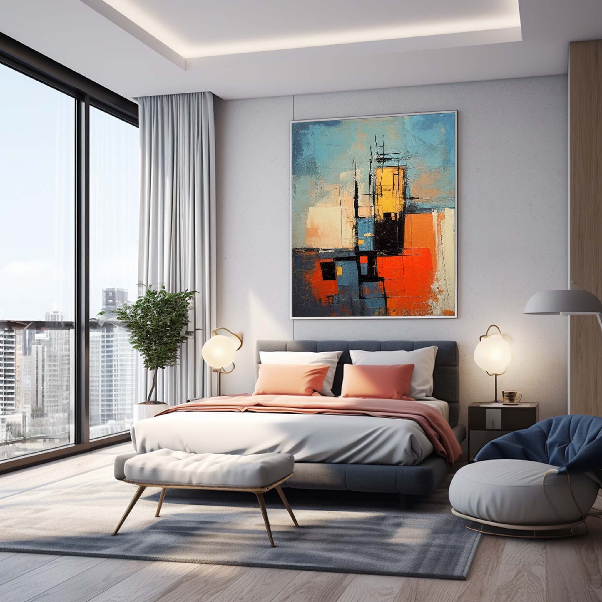 Wallart Abstract Canvas Art #AB315