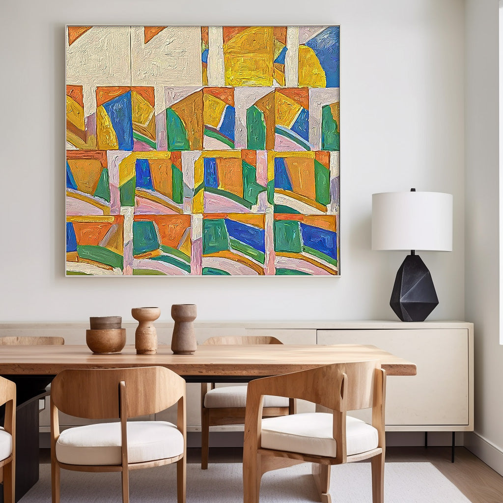 Wallart Geometric Abstract Pattern Canvas Art