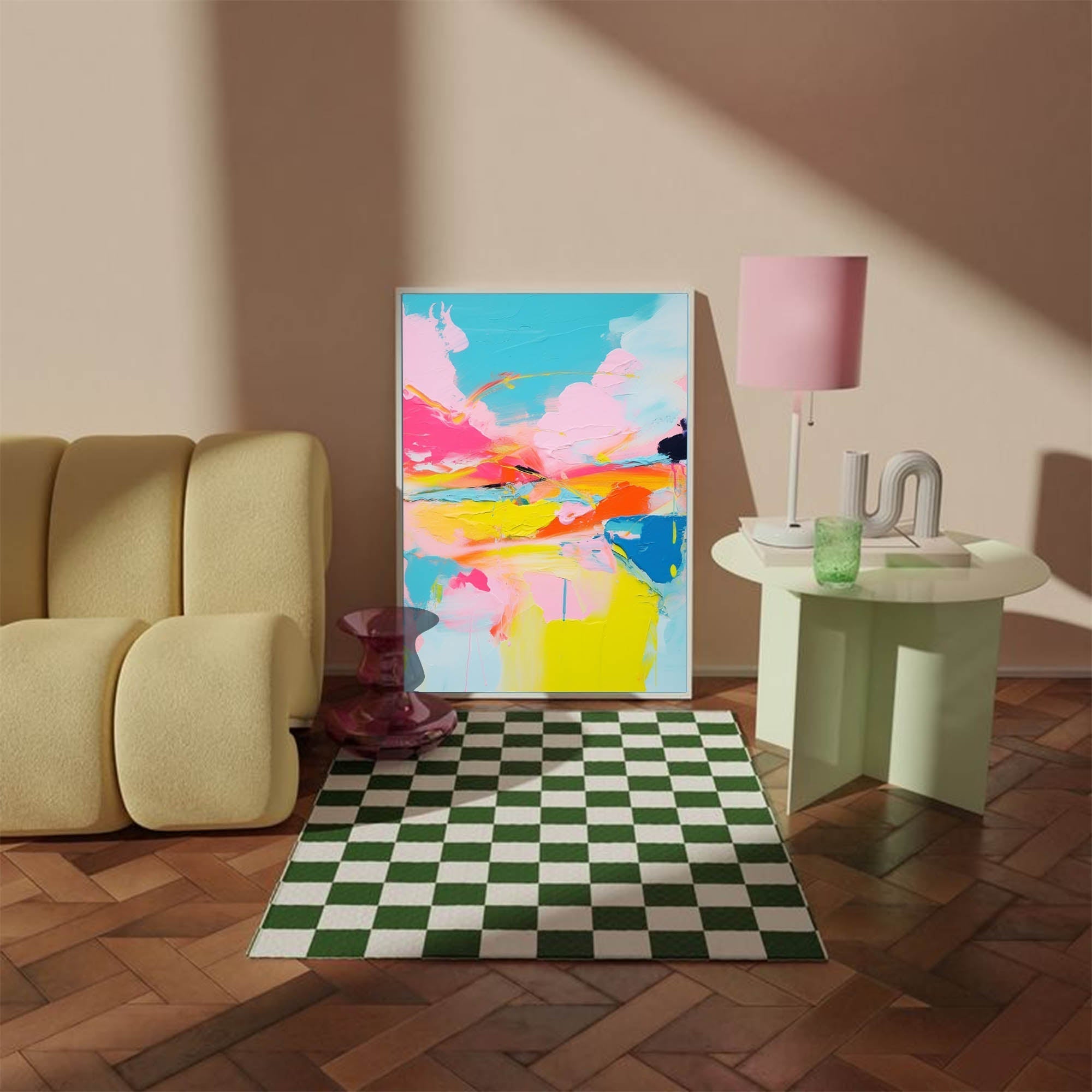 Wallart Sunset Radiance Abstract Canvas