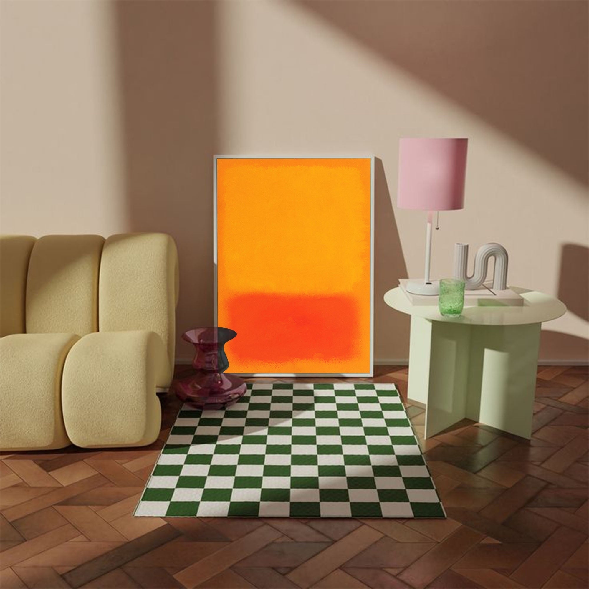Wallart Bold Warm Toned Abstract Art