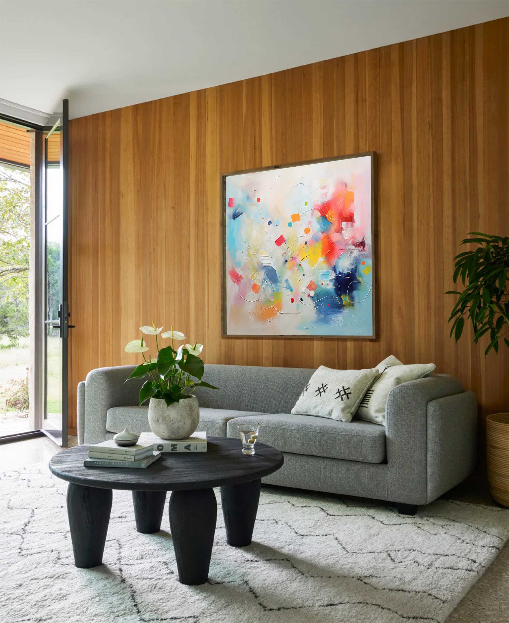 Wallart Vibrant Abstract Energy Flow Art