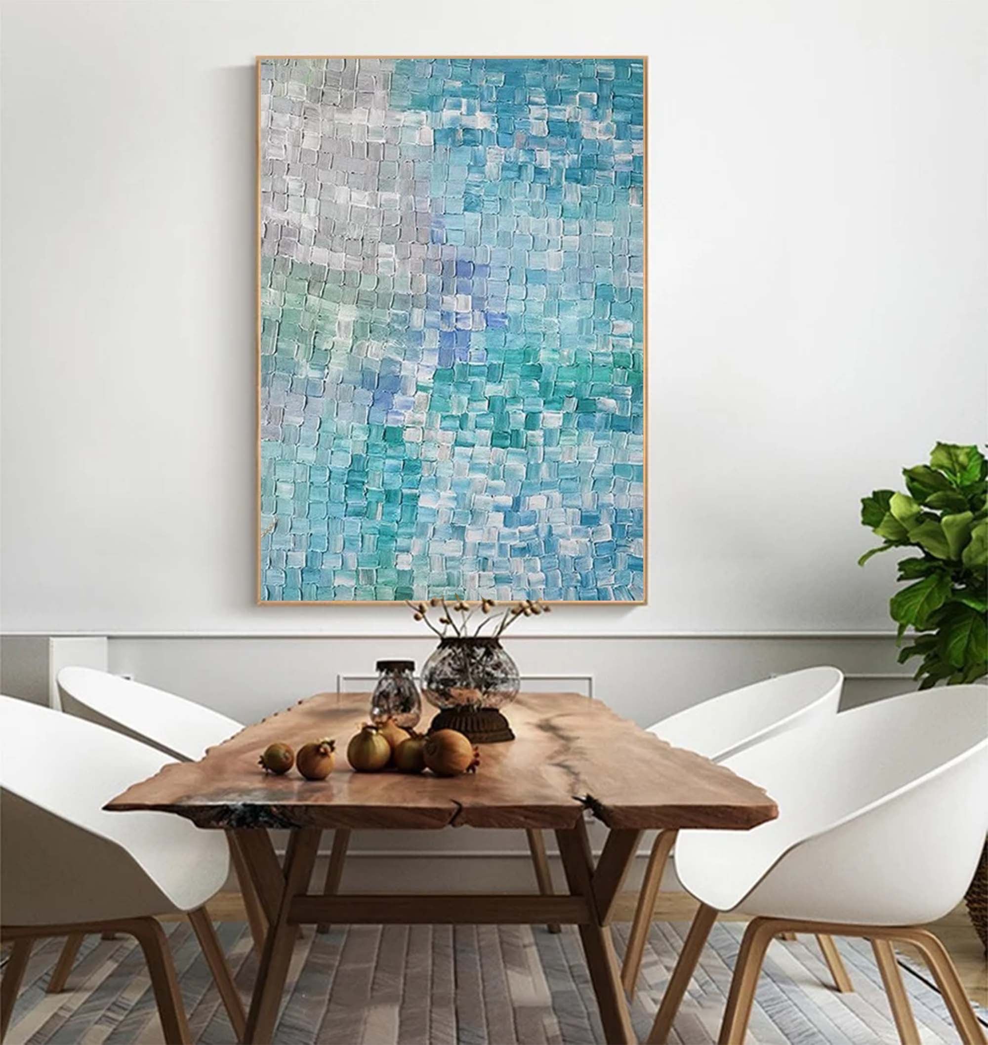 Wallart Ocean Breeze Textured Abstract Art