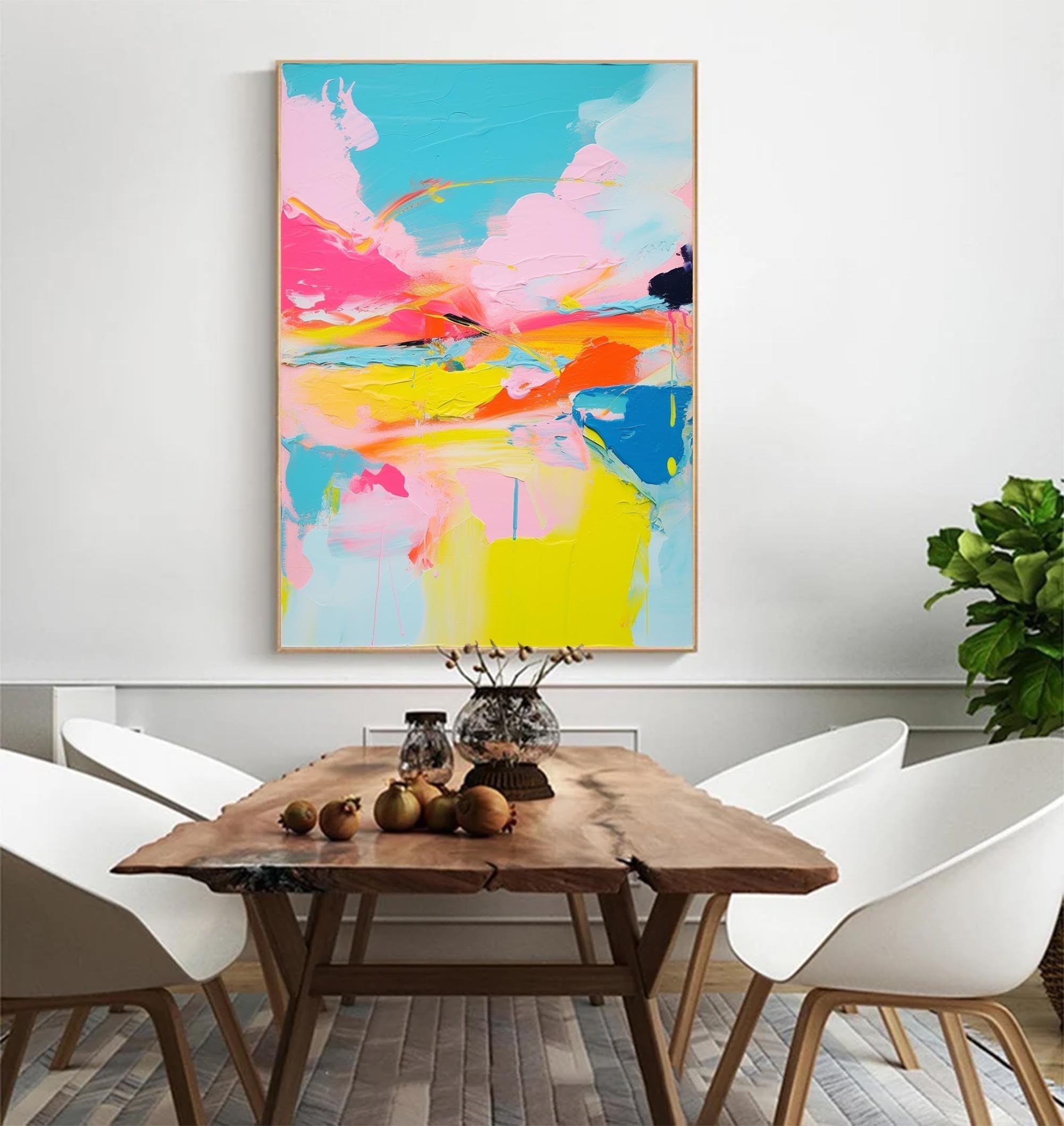 Wallart Sunset Radiance Abstract Canvas