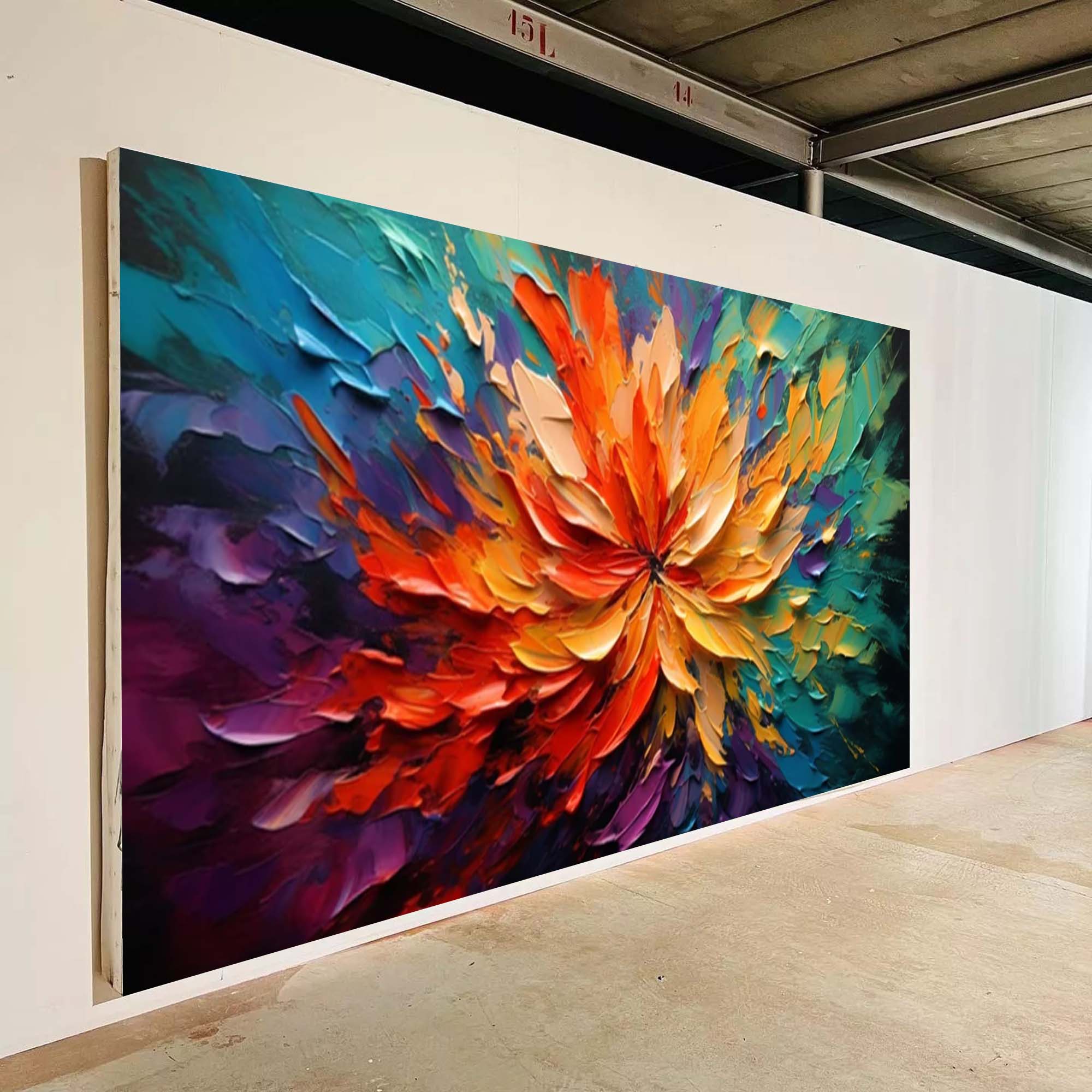 Wallart Fiery Bloom of Vibrant Colors
