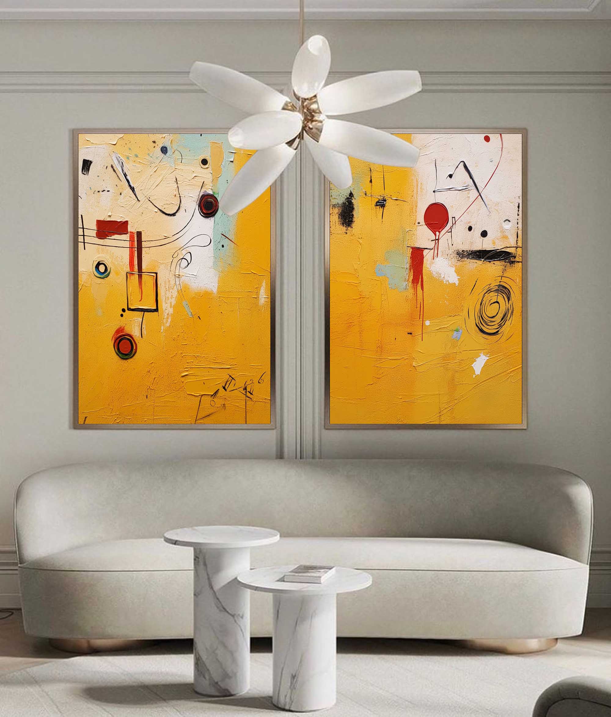 Wallart Vibrant Geometric Abstract Art