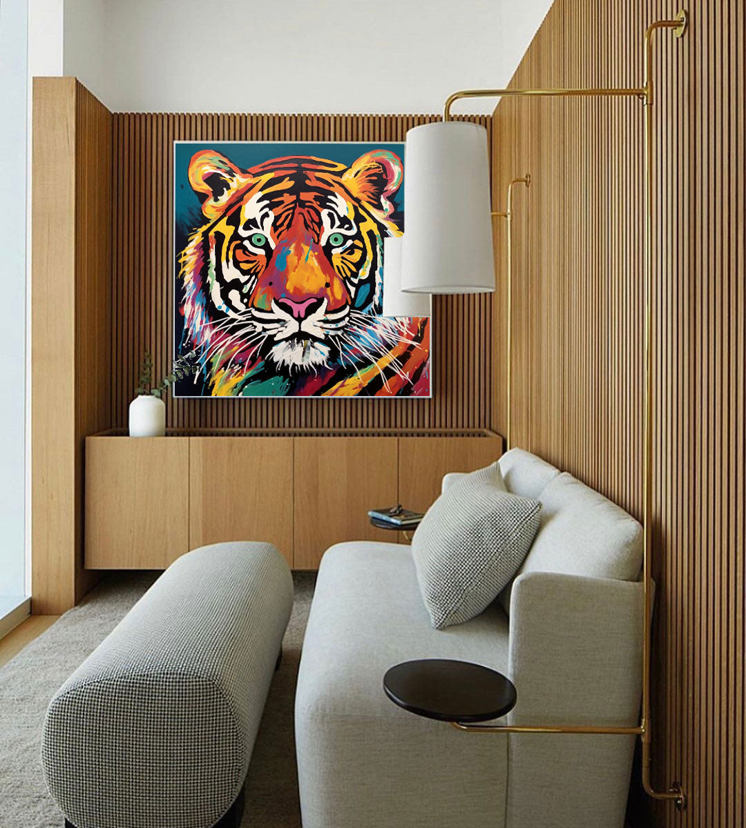 Wallart Vibrant Tiger in Full Color