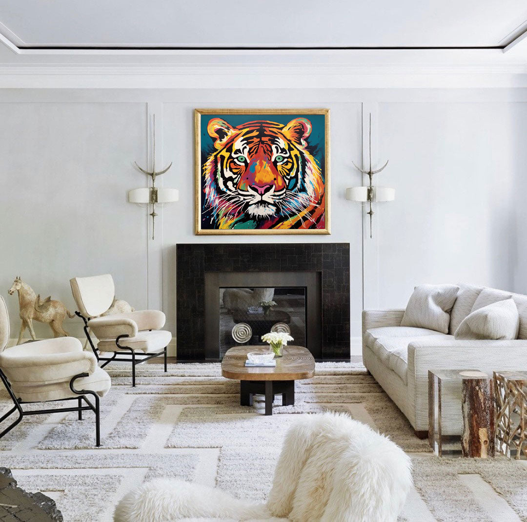 Wallart Vibrant Tiger in Full Color