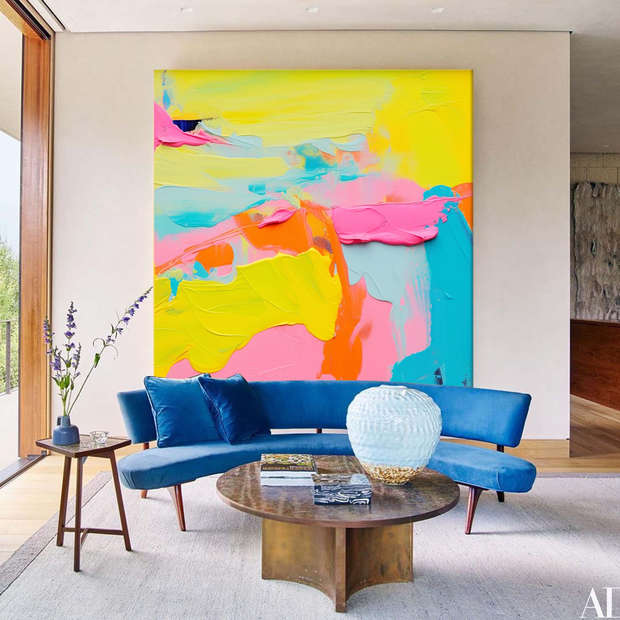 Wallart Radiant Waves Abstract Canvas