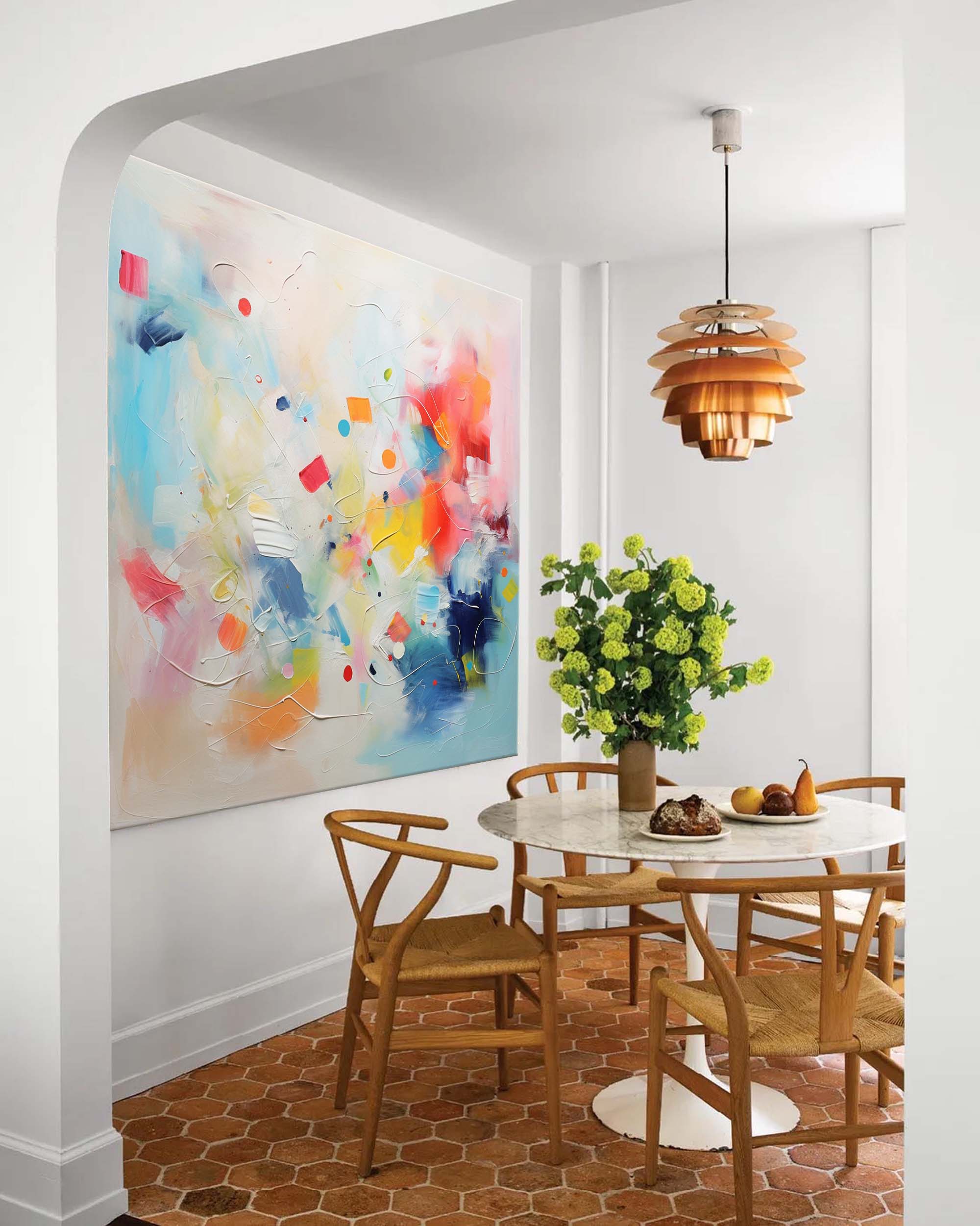 Wallart Vibrant Abstract Energy Flow Art