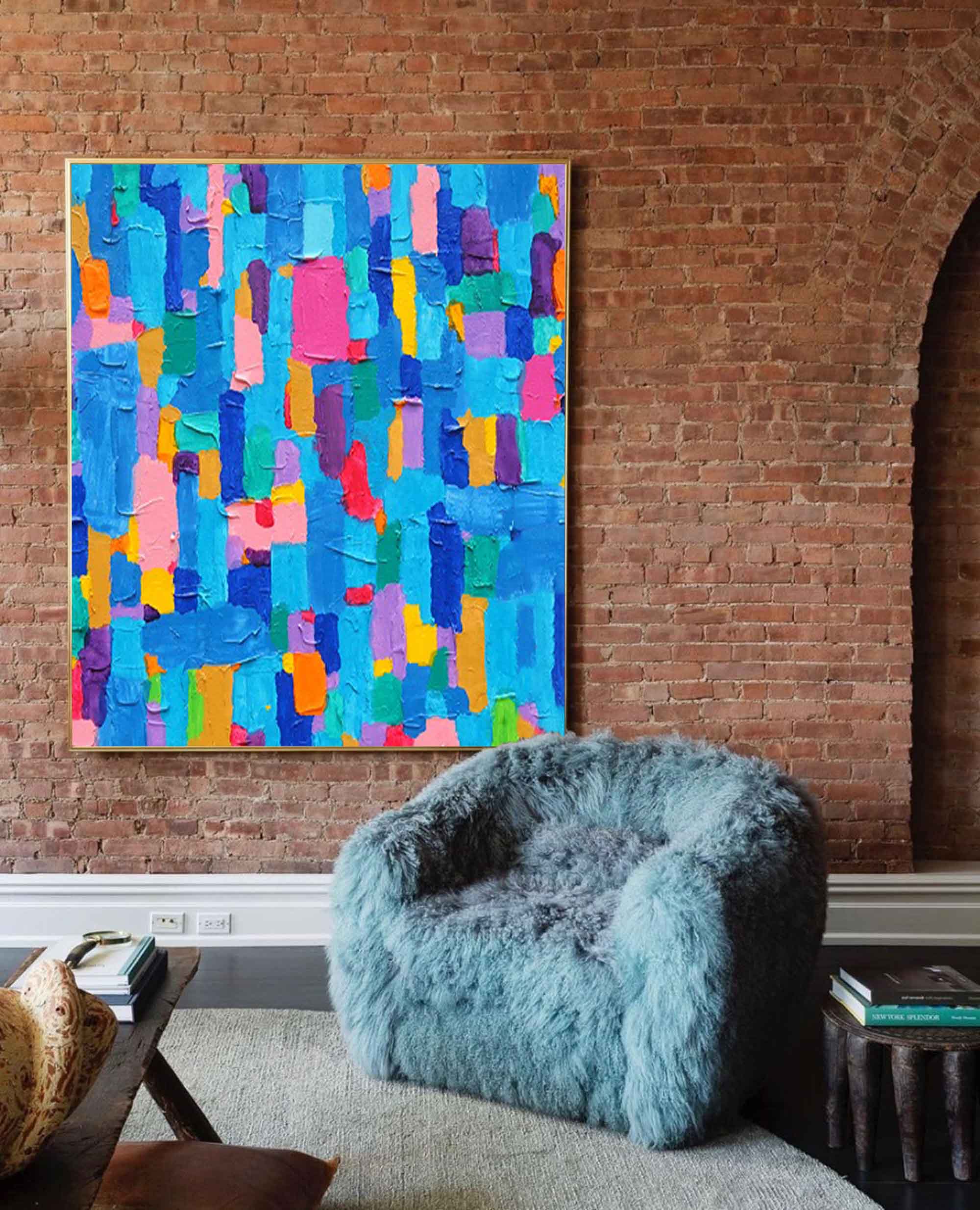Wallart Color Block Vibrant Textured Abstract Art
