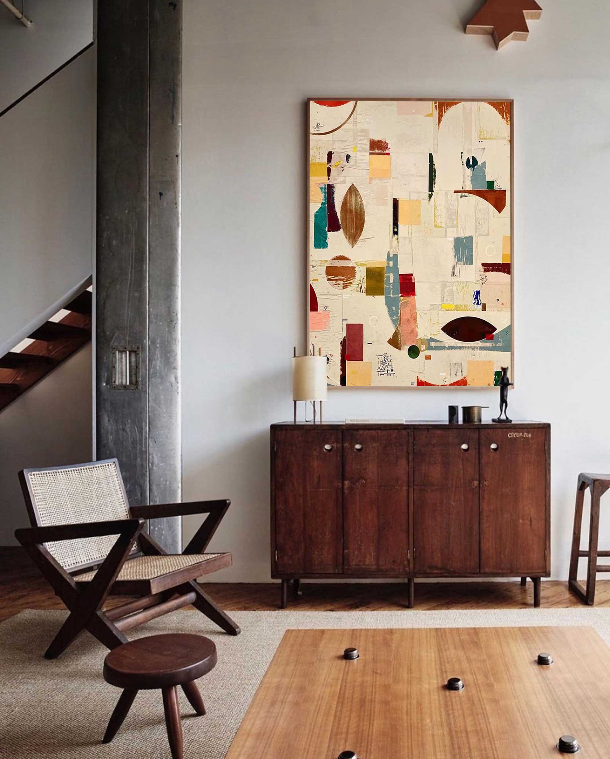 Wallart Geometric Abstractions: Modern Art Collage