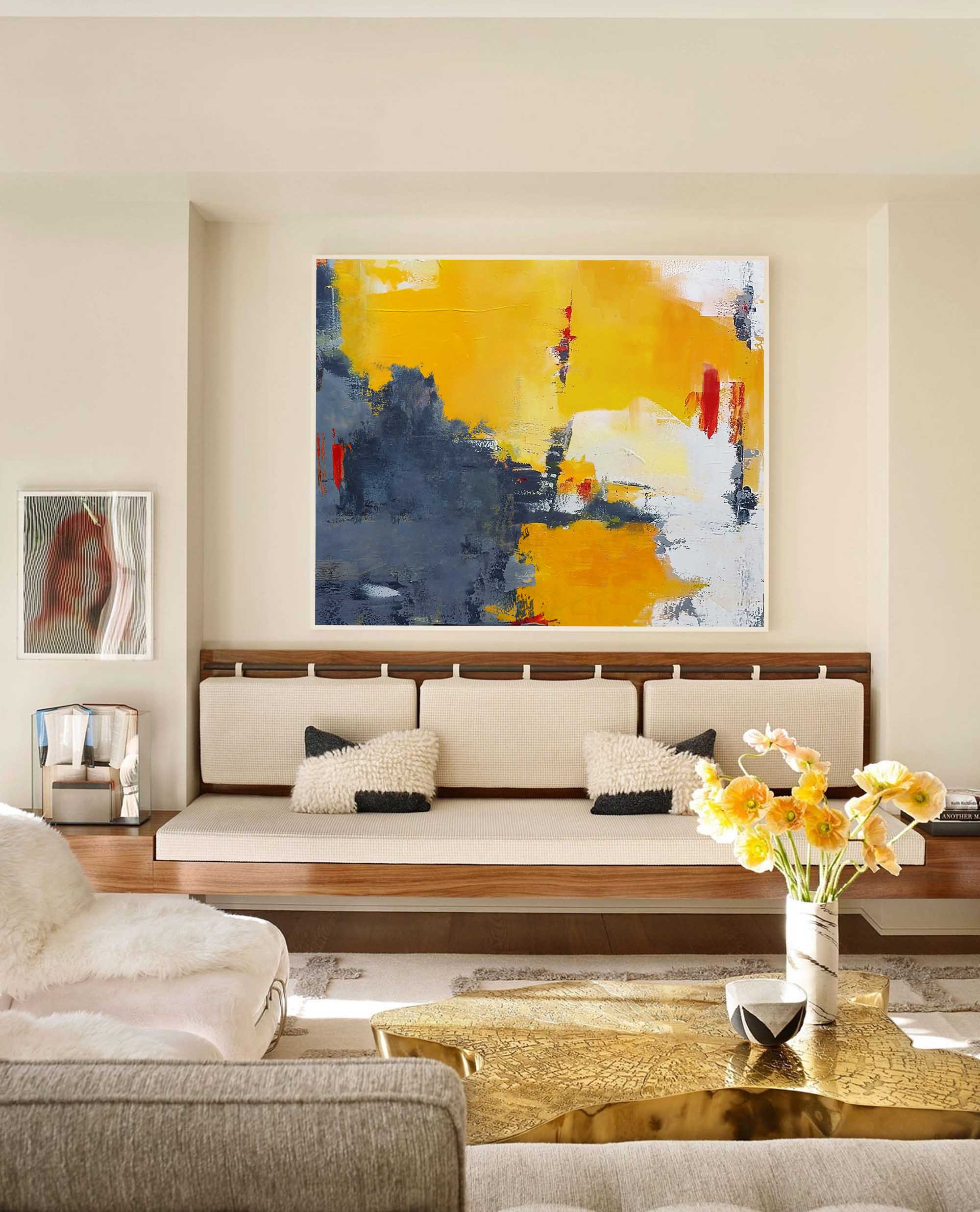 Wallart Bold Sunset Tones Abstract Art