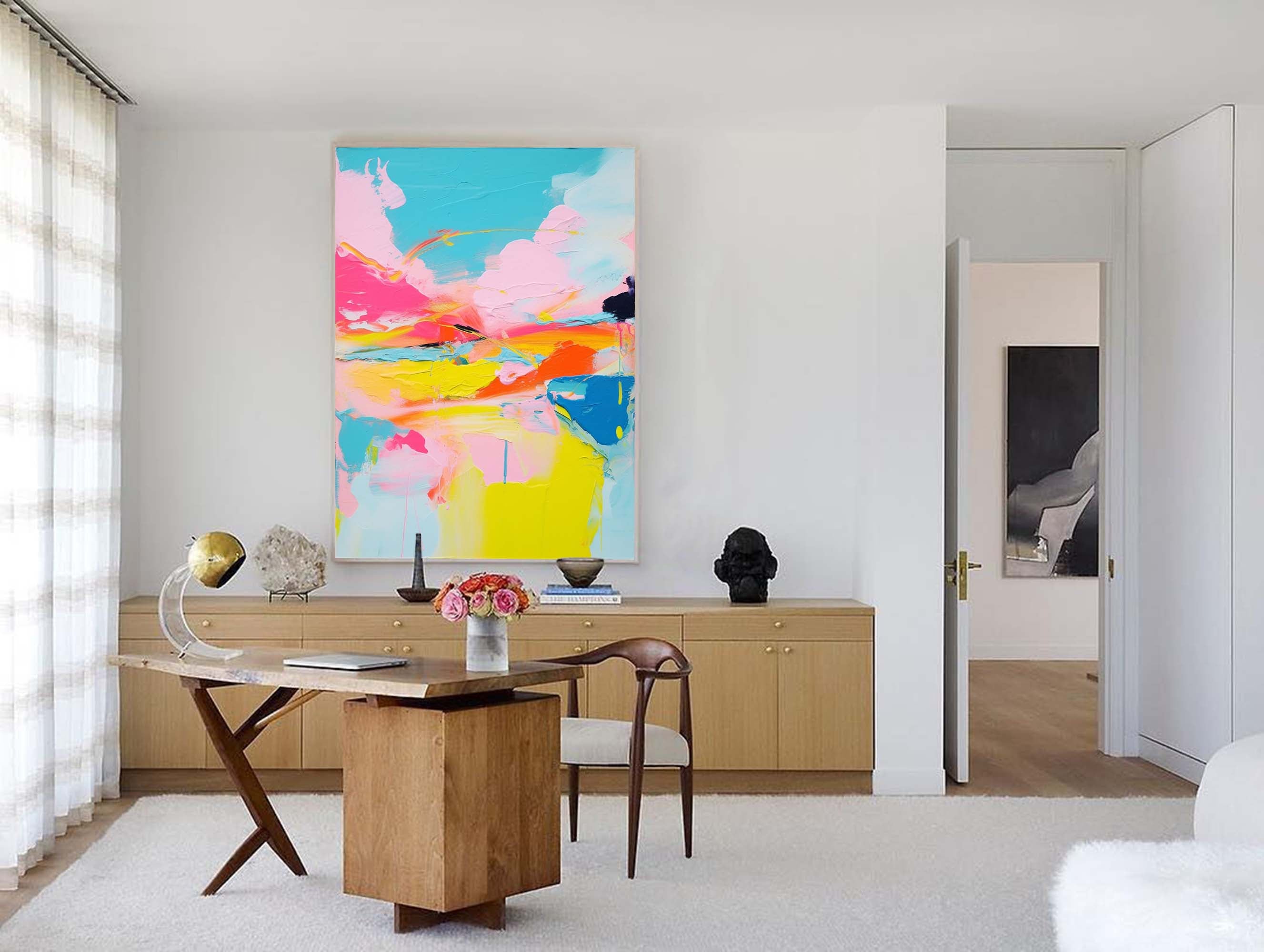 Wallart Sunset Radiance Abstract Canvas