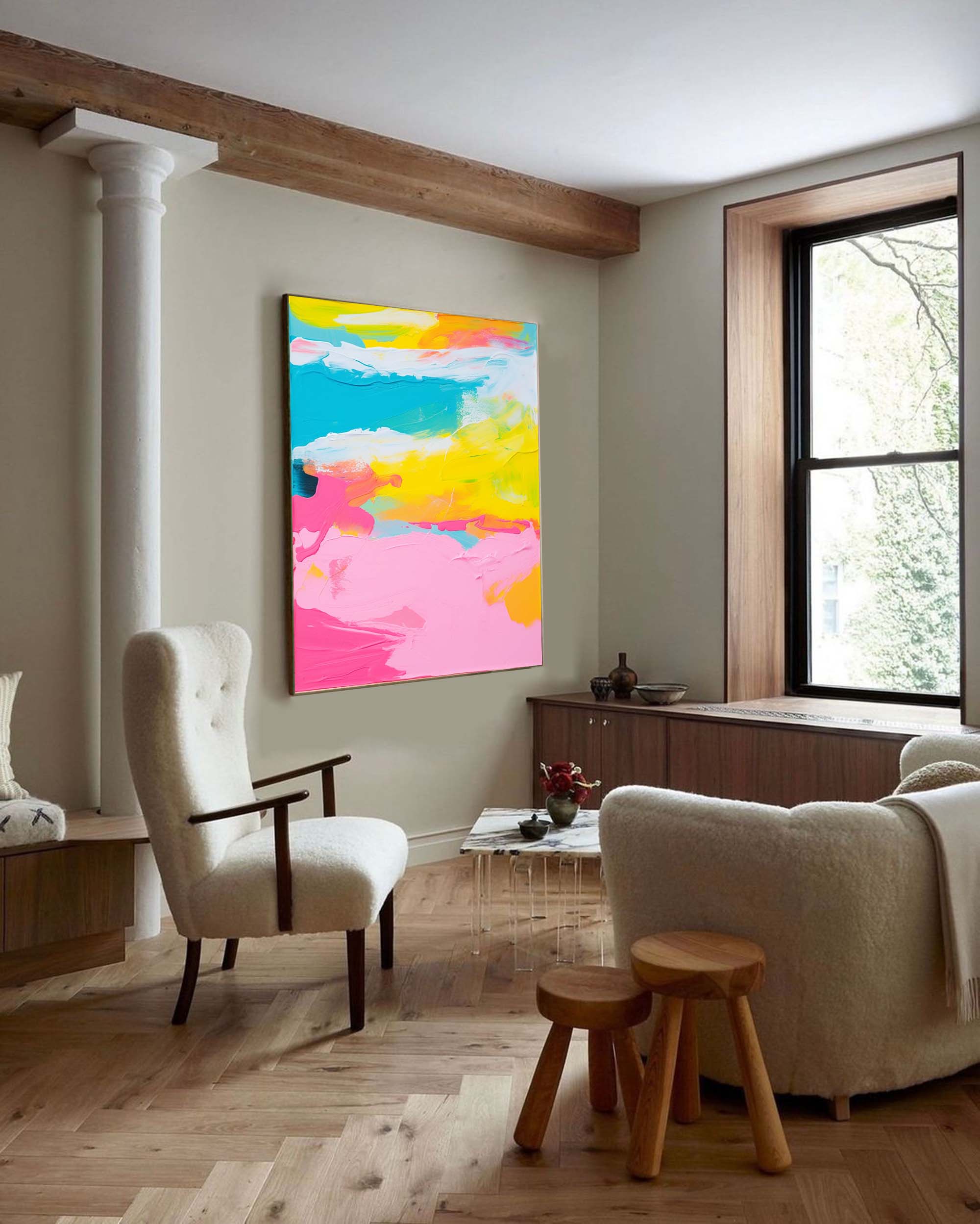 Wallart Sunny Daydream Abstract Canvas