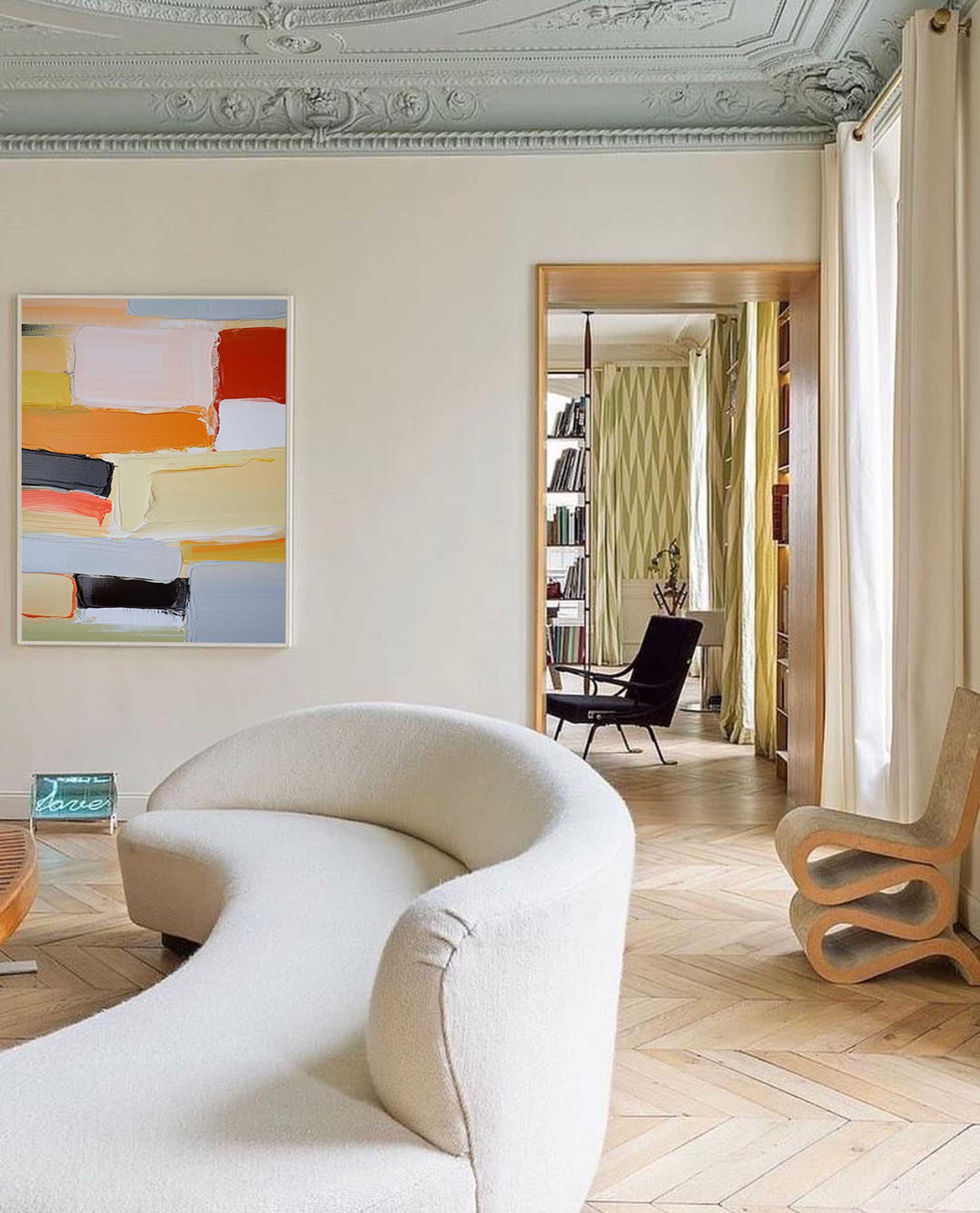 Wallart Bold Abstract Block Color Art