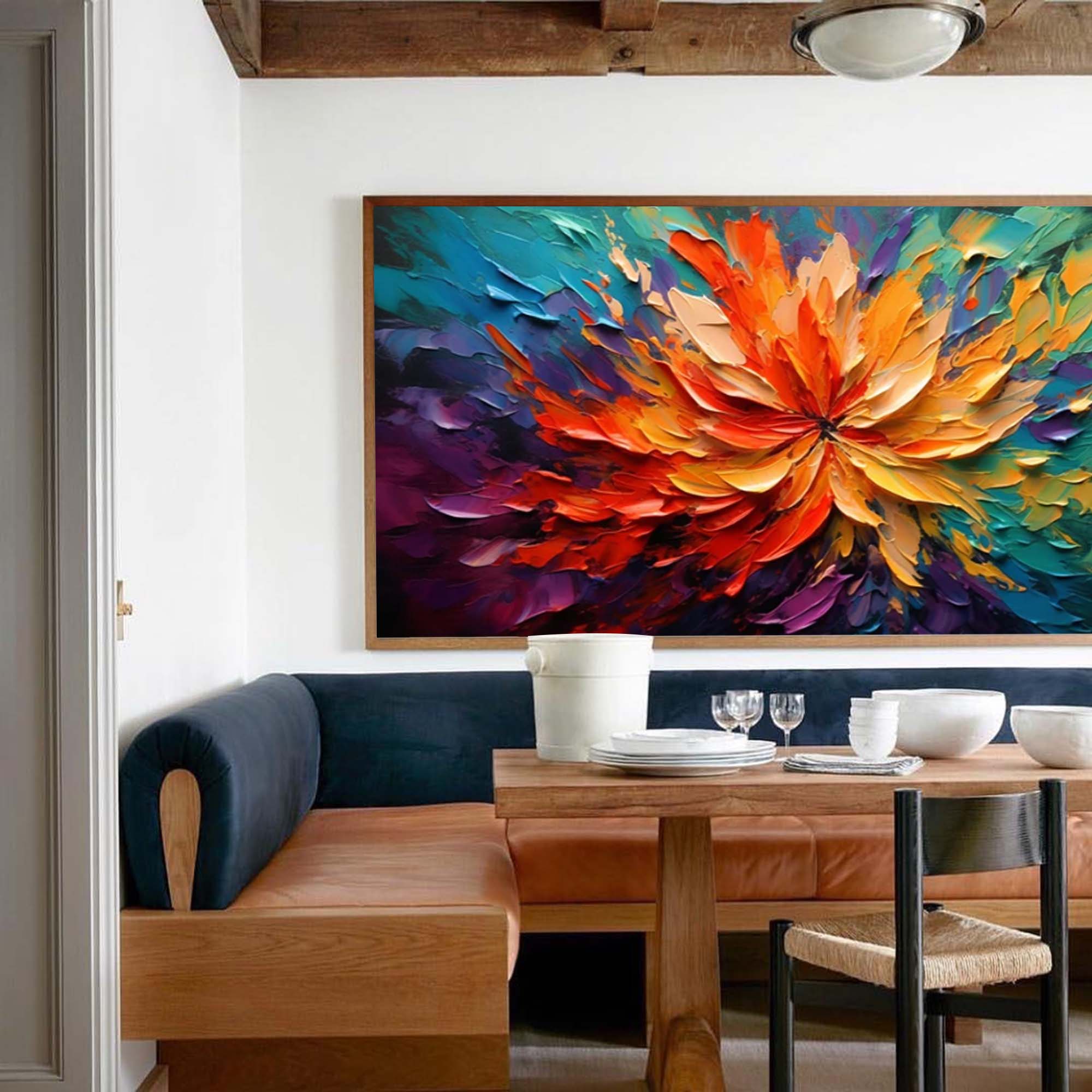 Wallart Fiery Bloom of Vibrant Colors